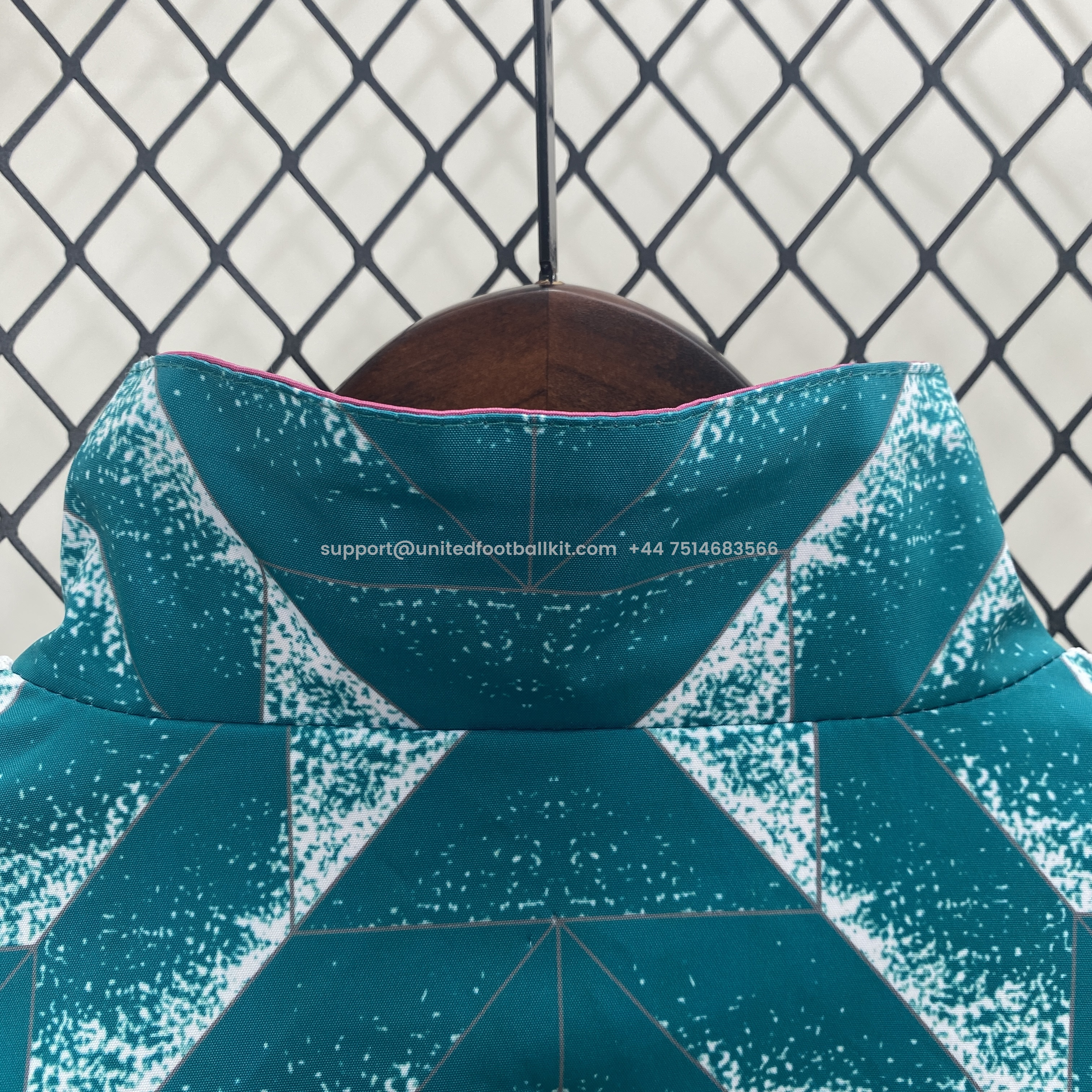 Unitedfootballkit.com | Germany 24-25 Double Sided Reversible Windbreaker - Pink & Vintage Green -Customize Name, Number and Patch | Worldwide Shipping