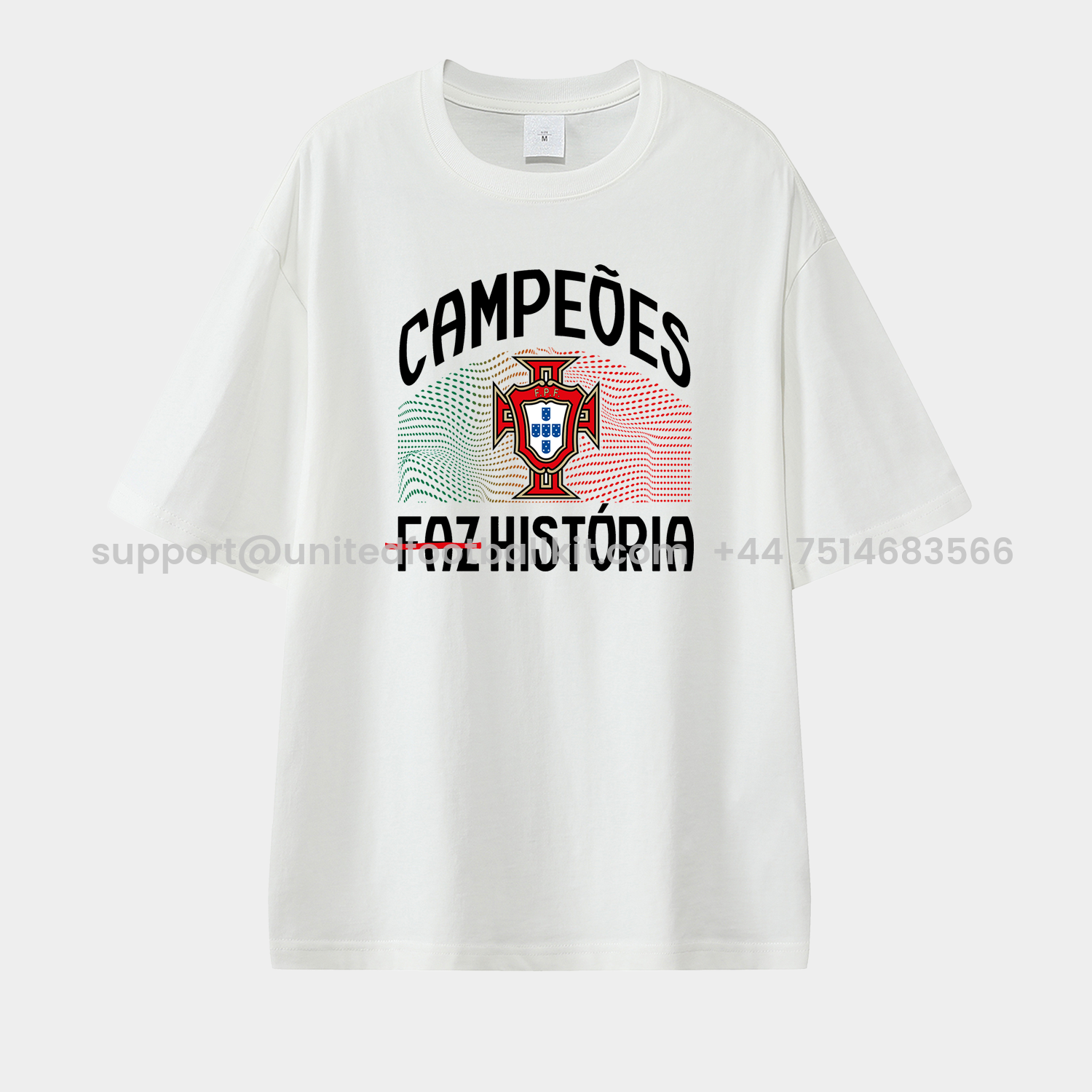 Unitedfootballkit.com | Portugal UEFA Nations League Winner Unisex Pure Cotton T-shirt -Customize Name, Number and Patch | Worldwide Shipping
