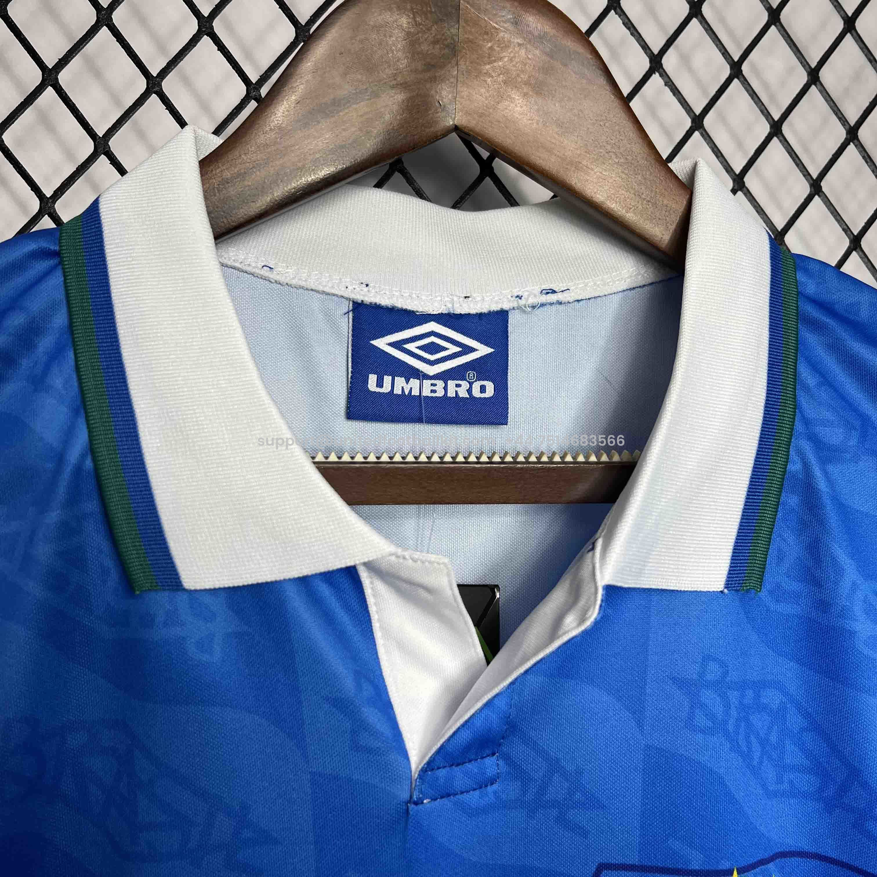 Unitedfootballkit.com | Retro Brazil 1991-93 Away Jersey -Customize Name, Number and Patch | Worldwide Shipping