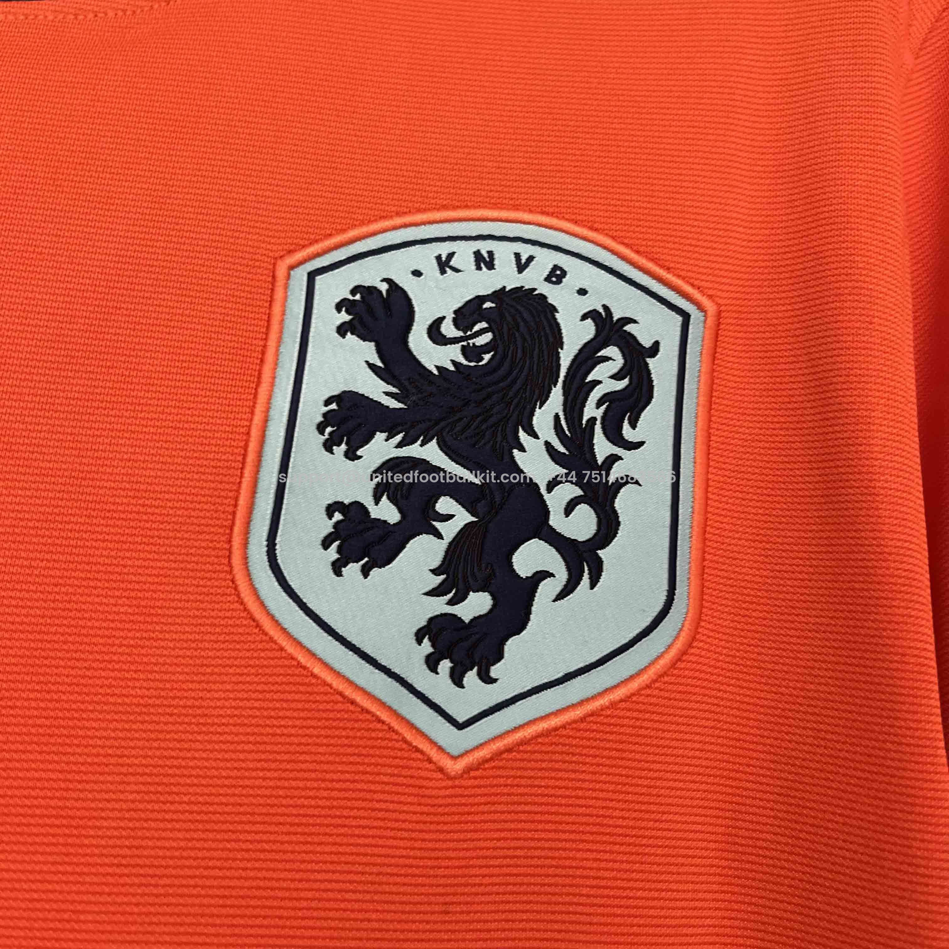 Unitedfootballkit.com | Netherlands 2024 Home Stadium Jersey - Fans Version -Customize Name, Number and Patch | Worldwide Shipping