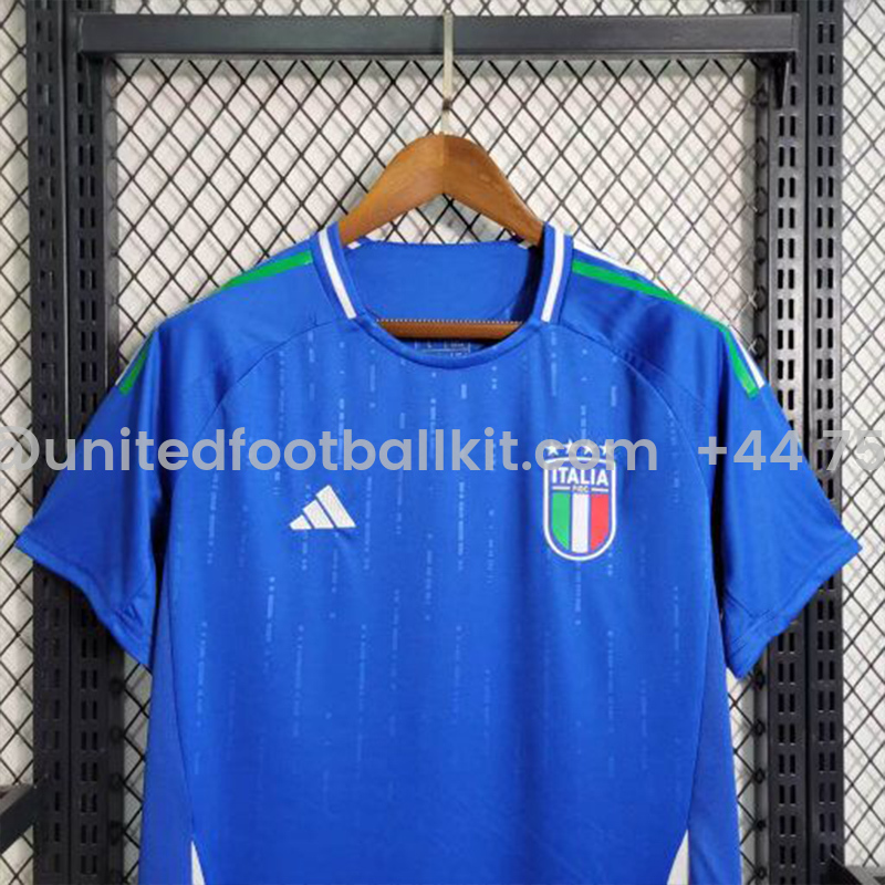 Unitedfootballkit.com | Italy 2024 Home Stadium Jersey - Fans Version -Customize Name, Number and Patch | Worldwide Shipping
