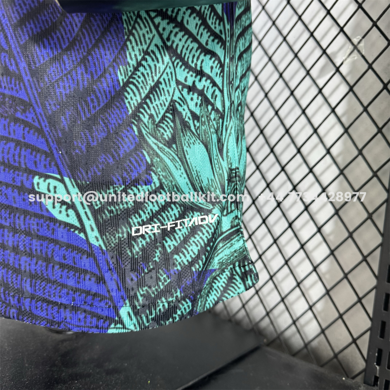 Unitedfootballkit.com | Brazil 25-26 Blue Flowers and Leaves Jersey - Player Version -Customize Name, Number and Patch | Worldwide Shipping