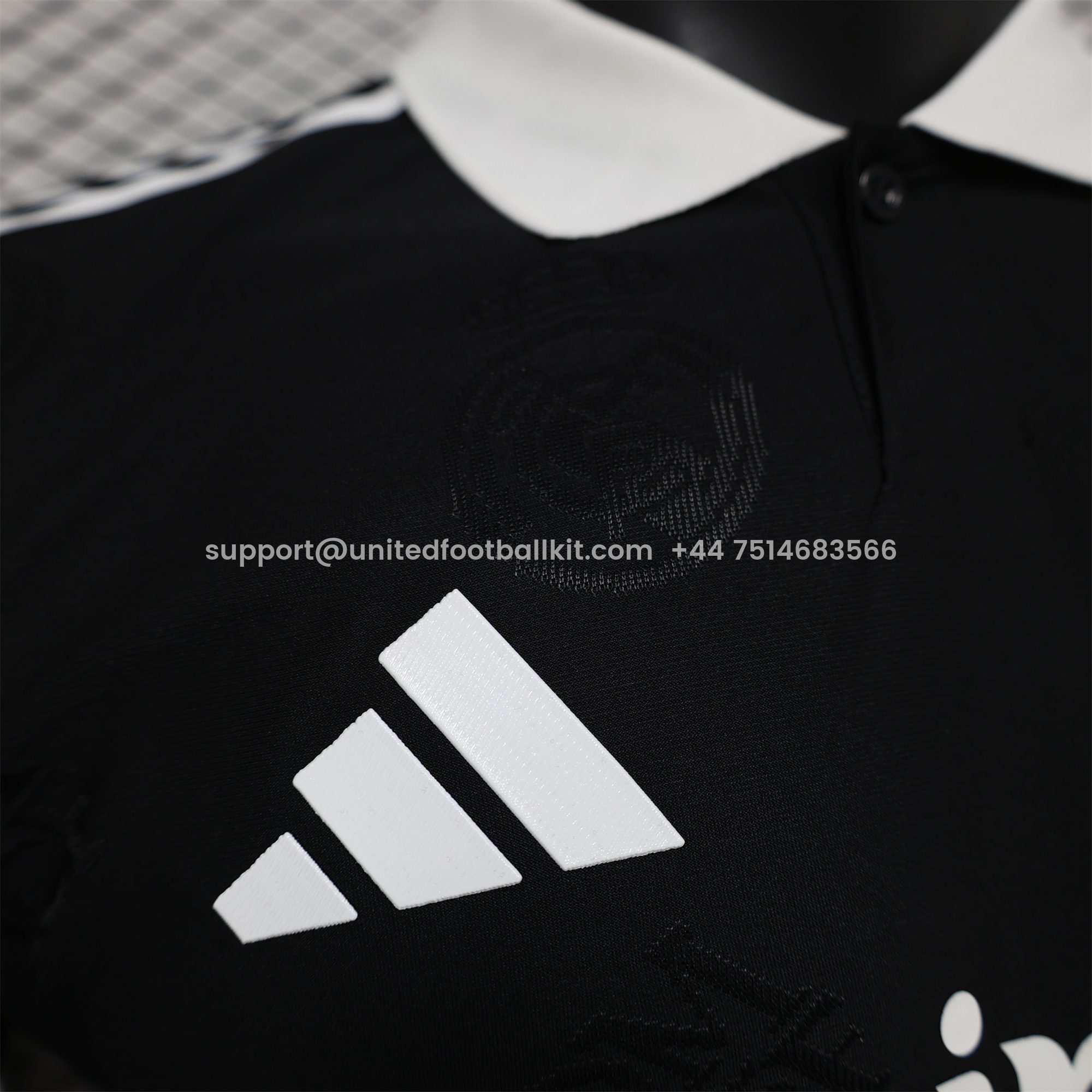 Unitedfootballkit.com | Real Madrid 24-25 Black LOGO Special Edition Jersey - Player Version -Customize Name, Number and Patch | Worldwide Shipping
