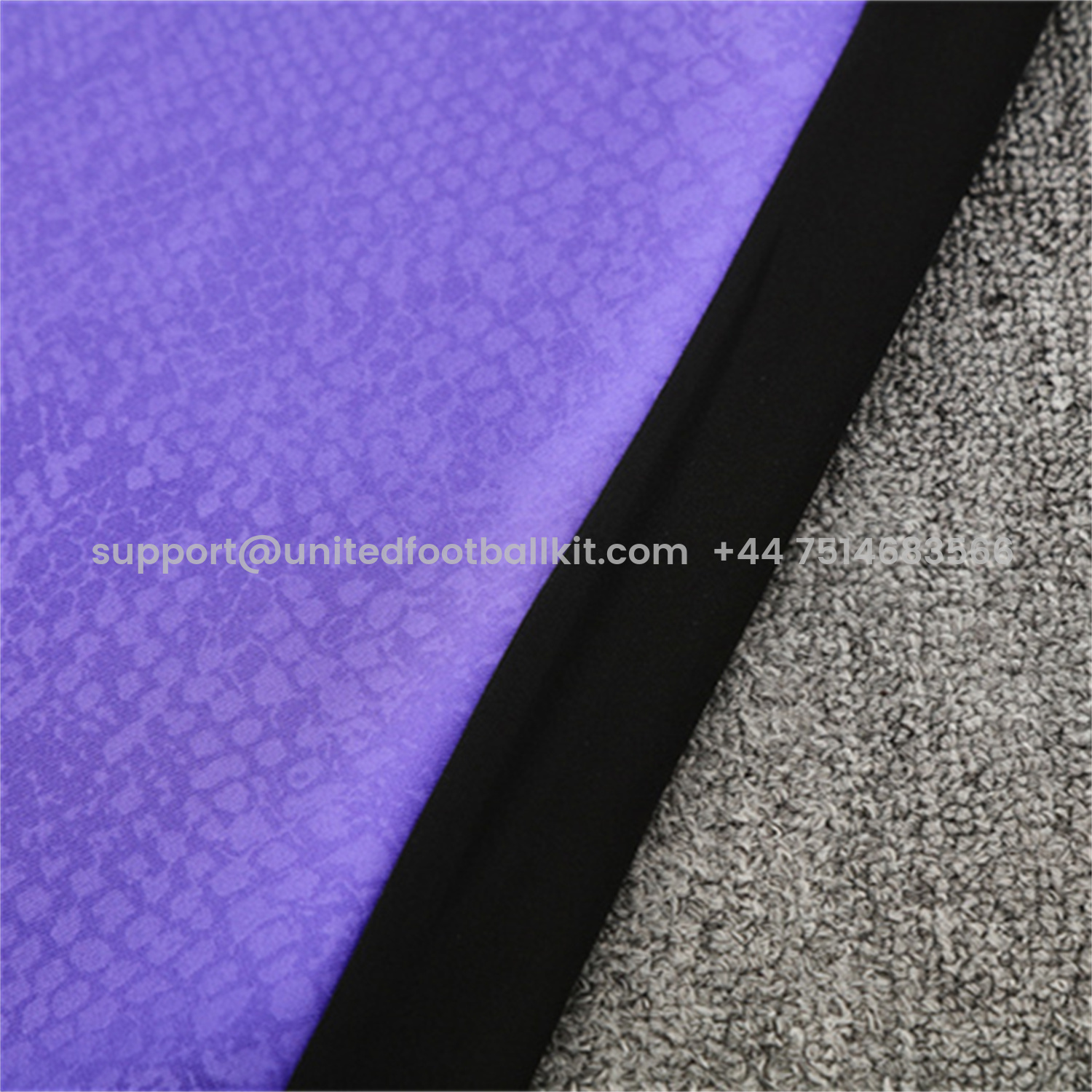 Unitedfootballkit.com | Barcelona 25-26 X KB Kids Long Sleeve Training Set - Purple Top & Black Pants -Customize Name, Number and Patch | Worldwide Shipping