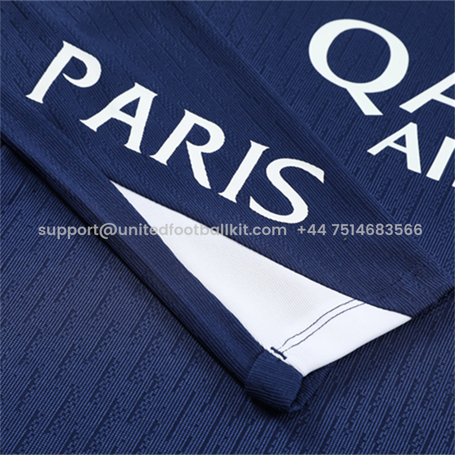 Unitedfootballkit.com | Paris Saint-Germain PSG 25-26 Kid Long Sleeves Training Set - Royal Blue Top & Royal Blue Pants -Customize Name, Number and Patch | Worldwide Shipping