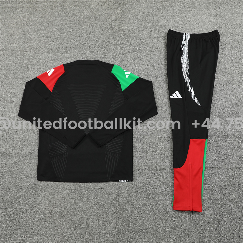 Unitedfootballkit.com | Arsenal 24-25 Long Sleeve Training Set - Player Version - Black -Customize Name, Number and Patch | Worldwide Shipping