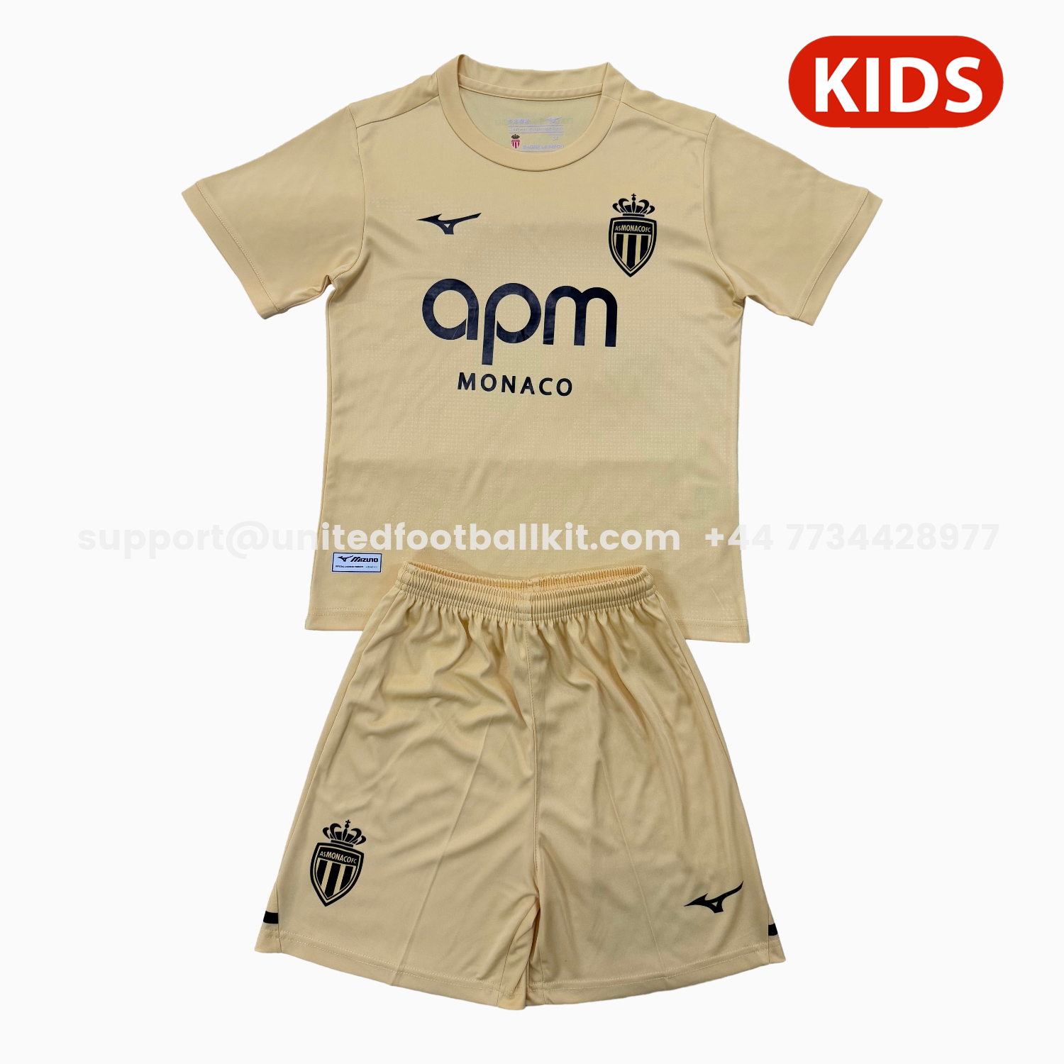 Unitedfootballkit.com | AS Monaco 25-26 Third Kids Kit -Customize Name, Number and Patch | Worldwide Shipping