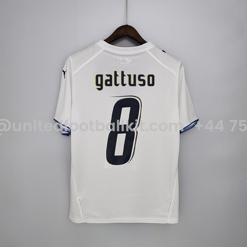 Unitedfootballkit.com | Retro Italy 2006 Away Stadium Jersey -Customize Name, Number and Patch | Worldwide Shipping