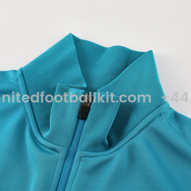 Unitedfootballkit.com | Atletico Madrid 24-25 Jacket Training Tracksuit - Lake Blue -Customize Name, Number and Patch | Worldwide Shipping