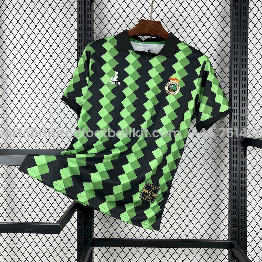 Unitedfootballkit.com | Racing de Santander 24-25 Green GK Anniversary Jersey - Fans Version -Customize Name, Number and Patch | Worldwide Shipping
