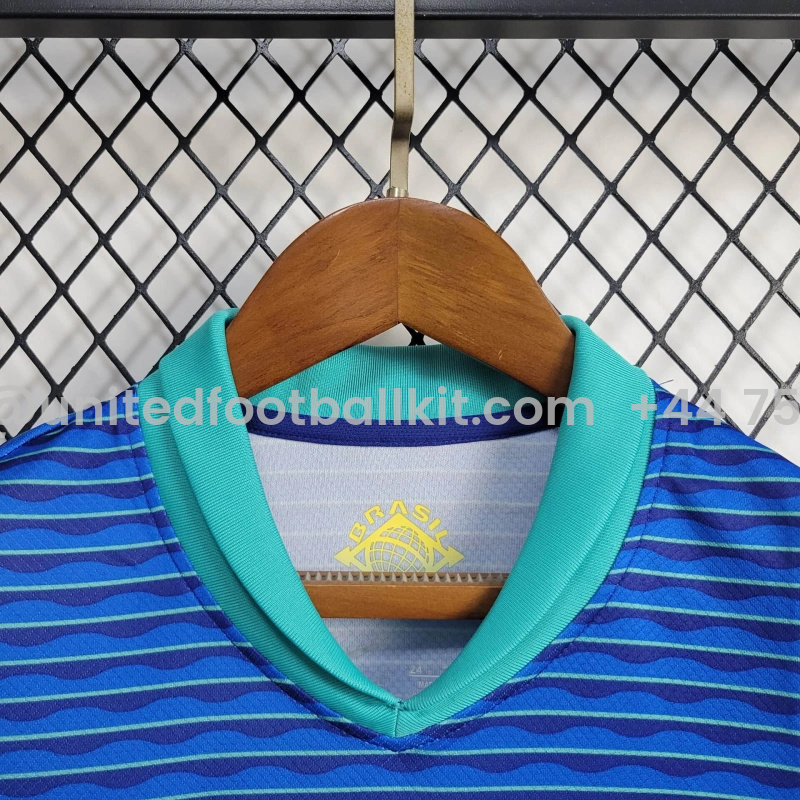 Unitedfootballkit.com | Brazil 2024 Away Stadium Kids Kit -Customize Name, Number and Patch | Worldwide Shipping