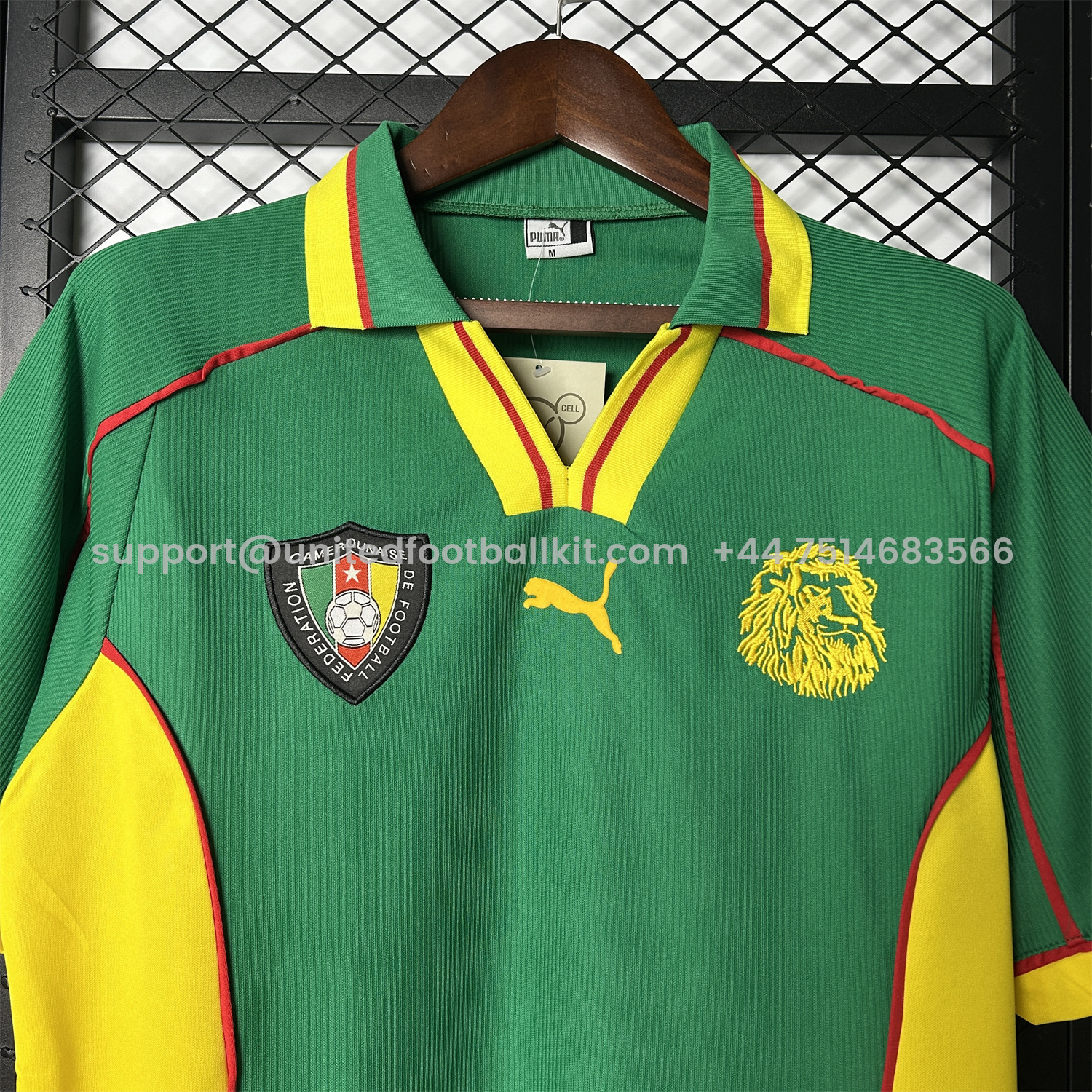 Unitedfootballkit.com | Retro Cameroon 1998 Home Jersey -Customize Name, Number and Patch | Worldwide Shipping