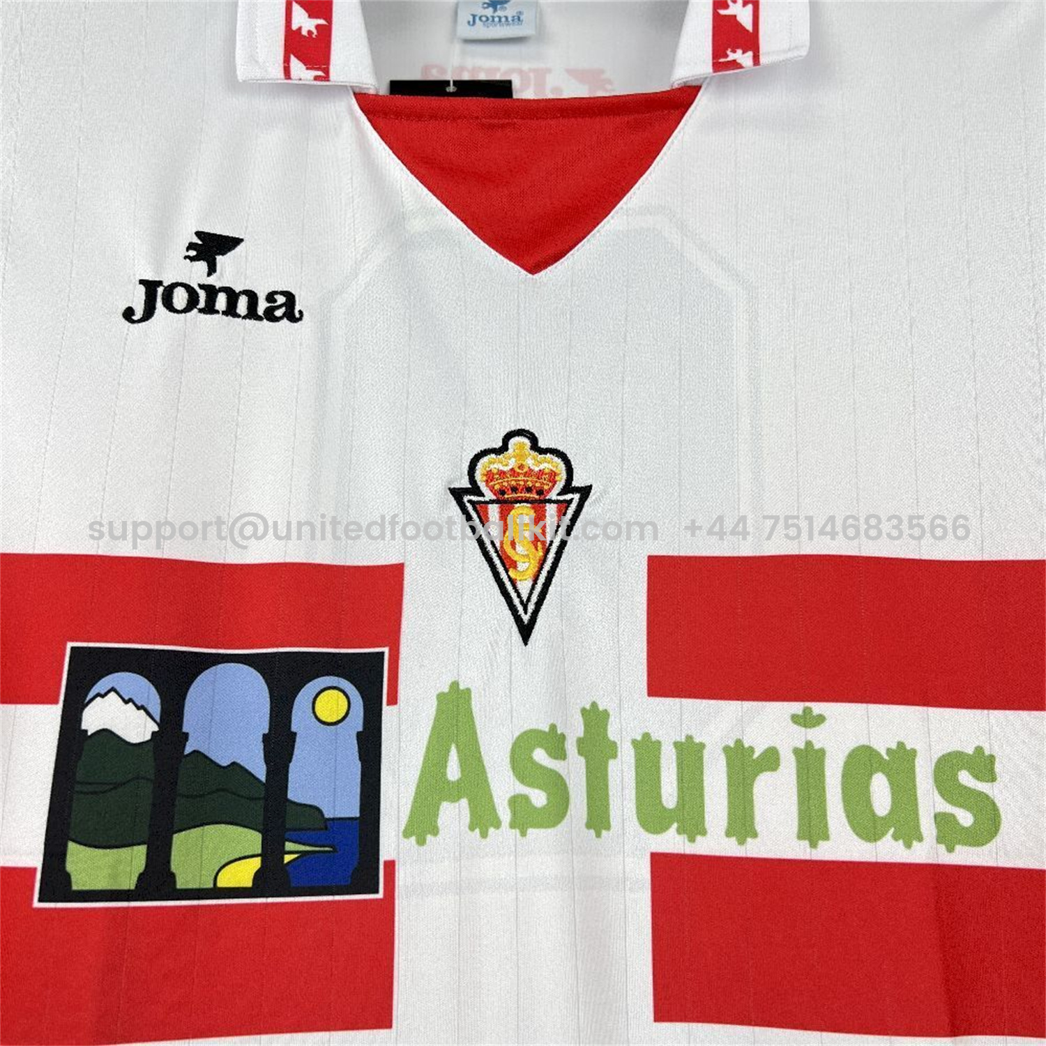 Unitedfootballkit.com | Retro Sporting de Gijon 1996-97 Away Jersey -Customize Name, Number and Patch | Worldwide Shipping