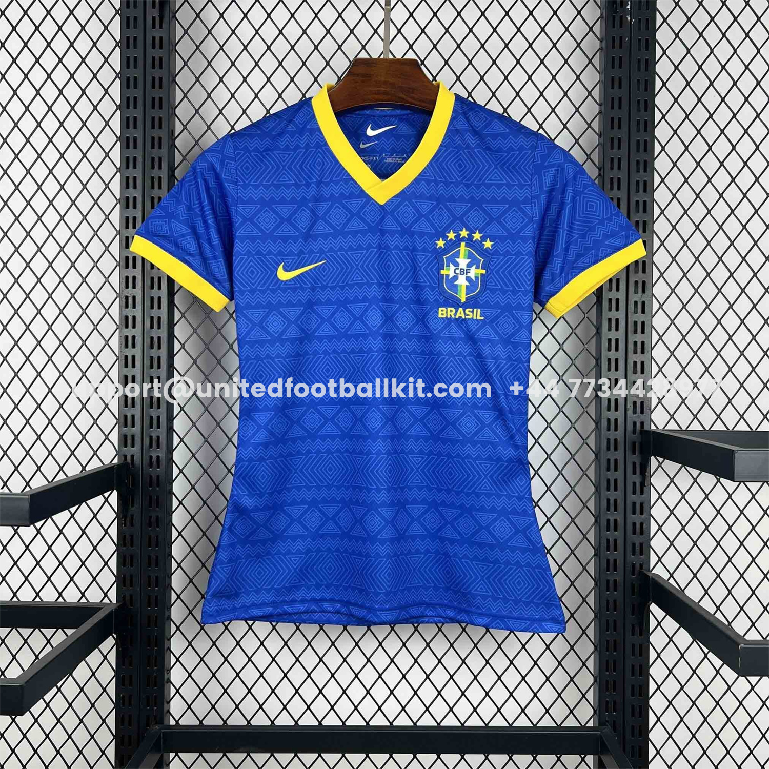 Unitedfootballkit.com | Women's Brazil 2026 Diamond Texture Blue Special Jersey -Customize Name, Number and Patch | Worldwide Shipping