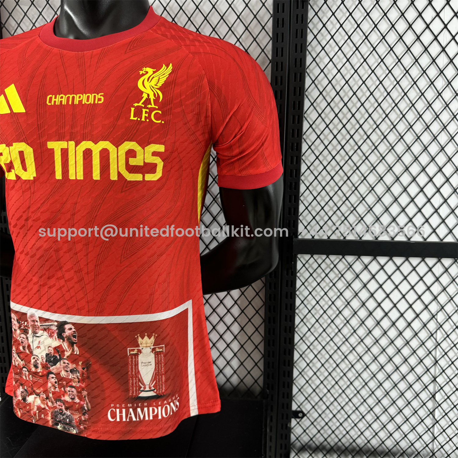 Unitedfootballkit.com | Liver.pool 25-26 20 Times Champions Red Jersey - Player Version -Customize Name, Number and Patch | Worldwide Shipping