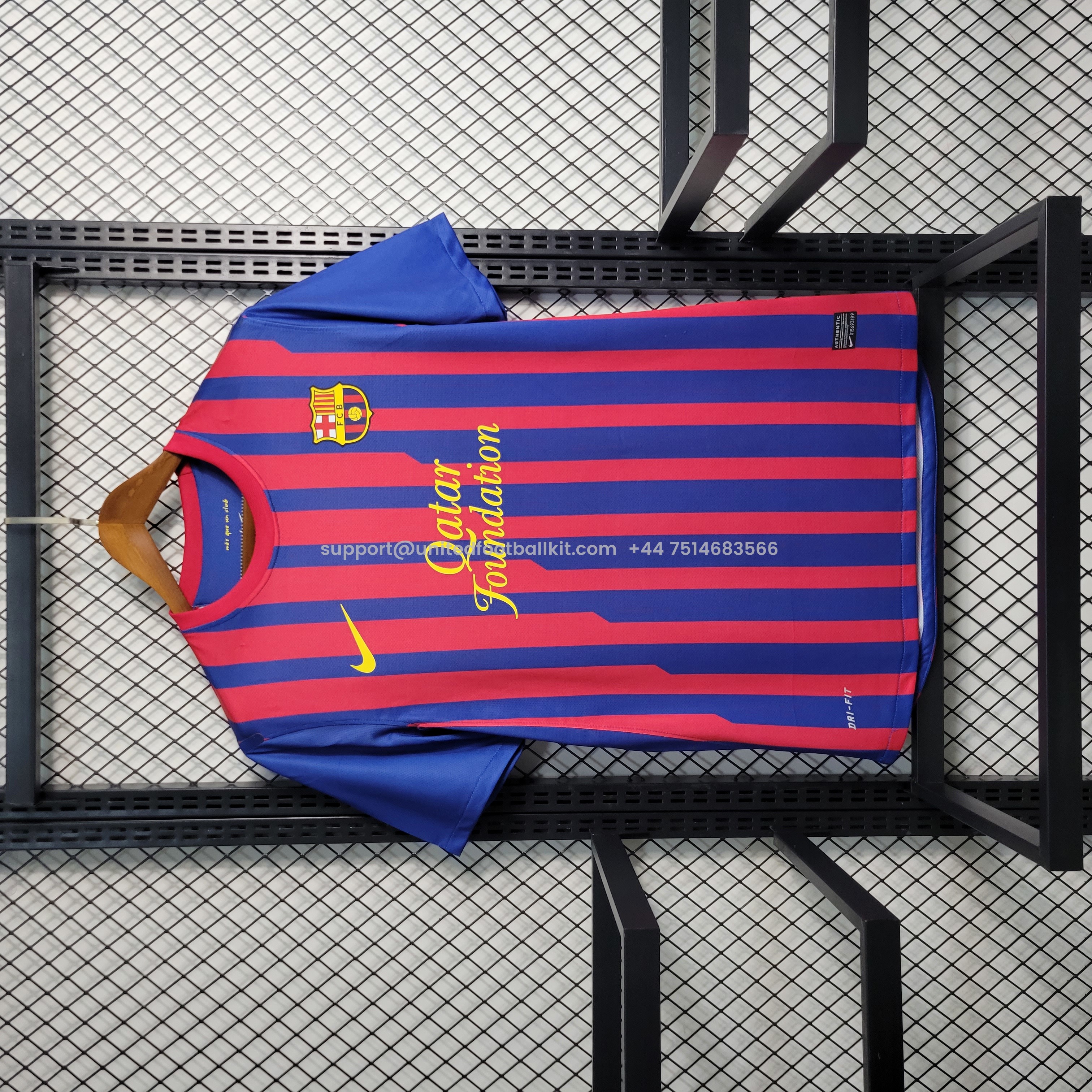 Unitedfootballkit.com | Retro Barcelona 11-12 Home Stadium Jersey -Customize Name, Number and Patch | Worldwide Shipping
