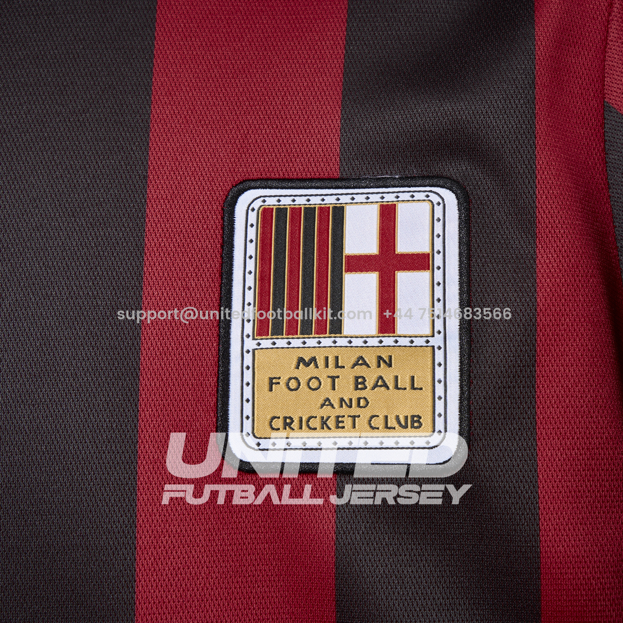 Unitedfootballkit.com | AC Milan 24-25 125th Anniversary Long Sleeves Red Jersey - Fans Version -Customize Name, Number and Patch | Worldwide Shipping