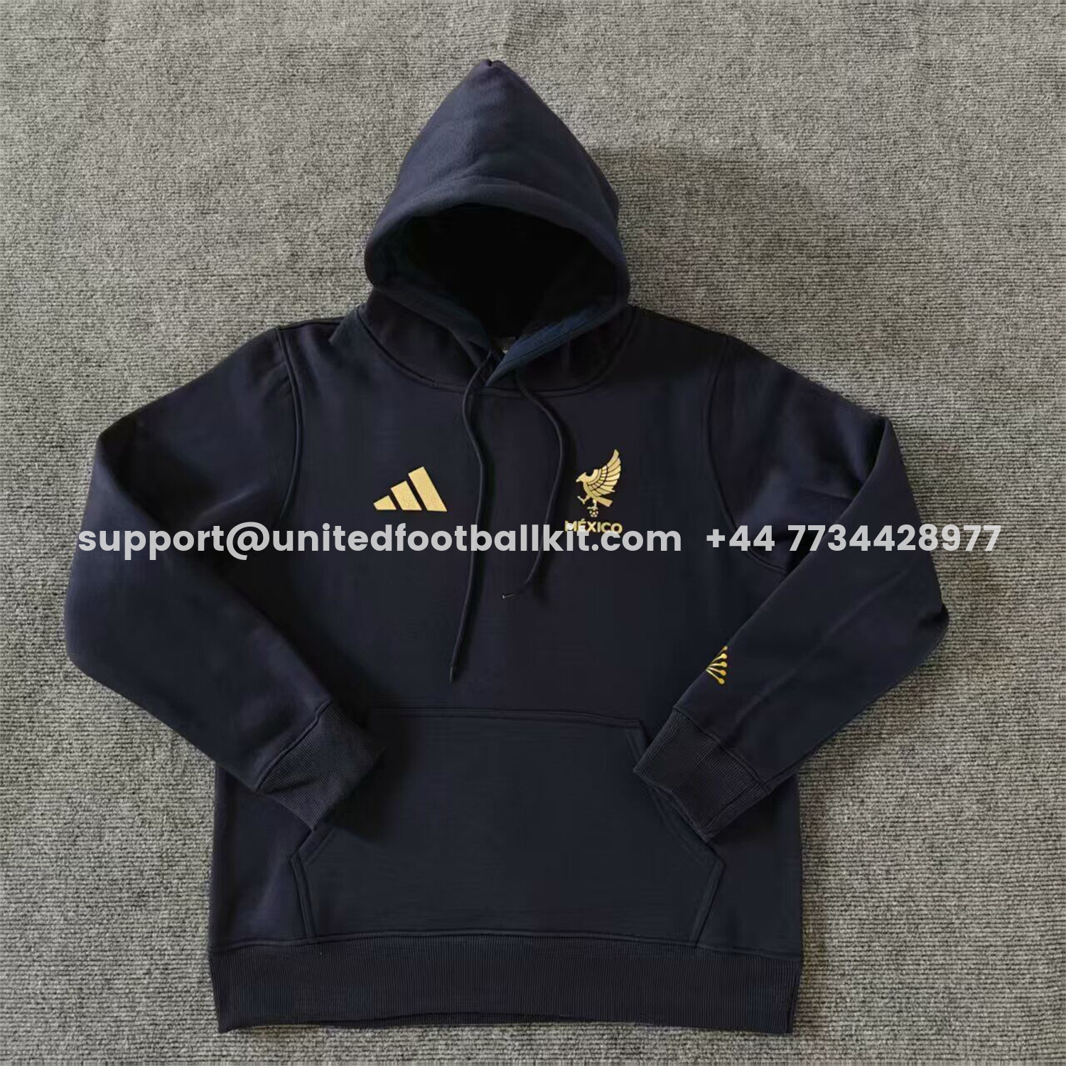 Unitedfootballkit.com | Mexico 2025 Gold Cup Black Special Edition Unisex Pullover Hoodie -Customize Name, Number and Patch | Worldwide Shipping