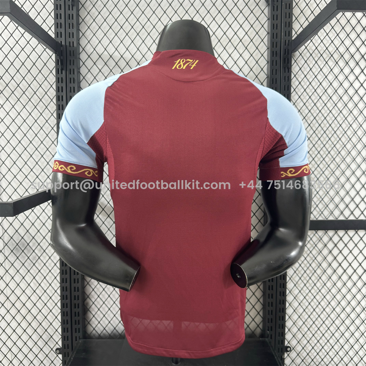Unitedfootballkit.com | Aston Villa 25-26 Home Jersey - Player Version -Customize Name, Number and Patch | Worldwide Shipping
