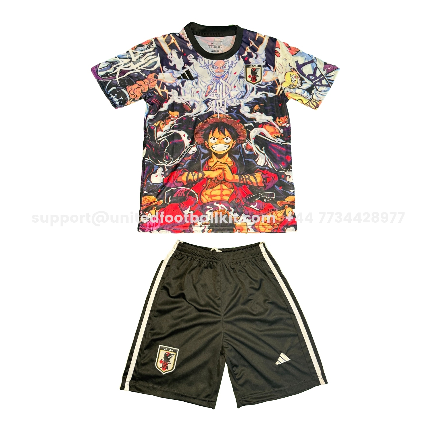 Unitedfootballkit.com | Japan 25-26 Luffy And Nika Special Kids Kit -Customize Name, Number and Patch | Worldwide Shipping