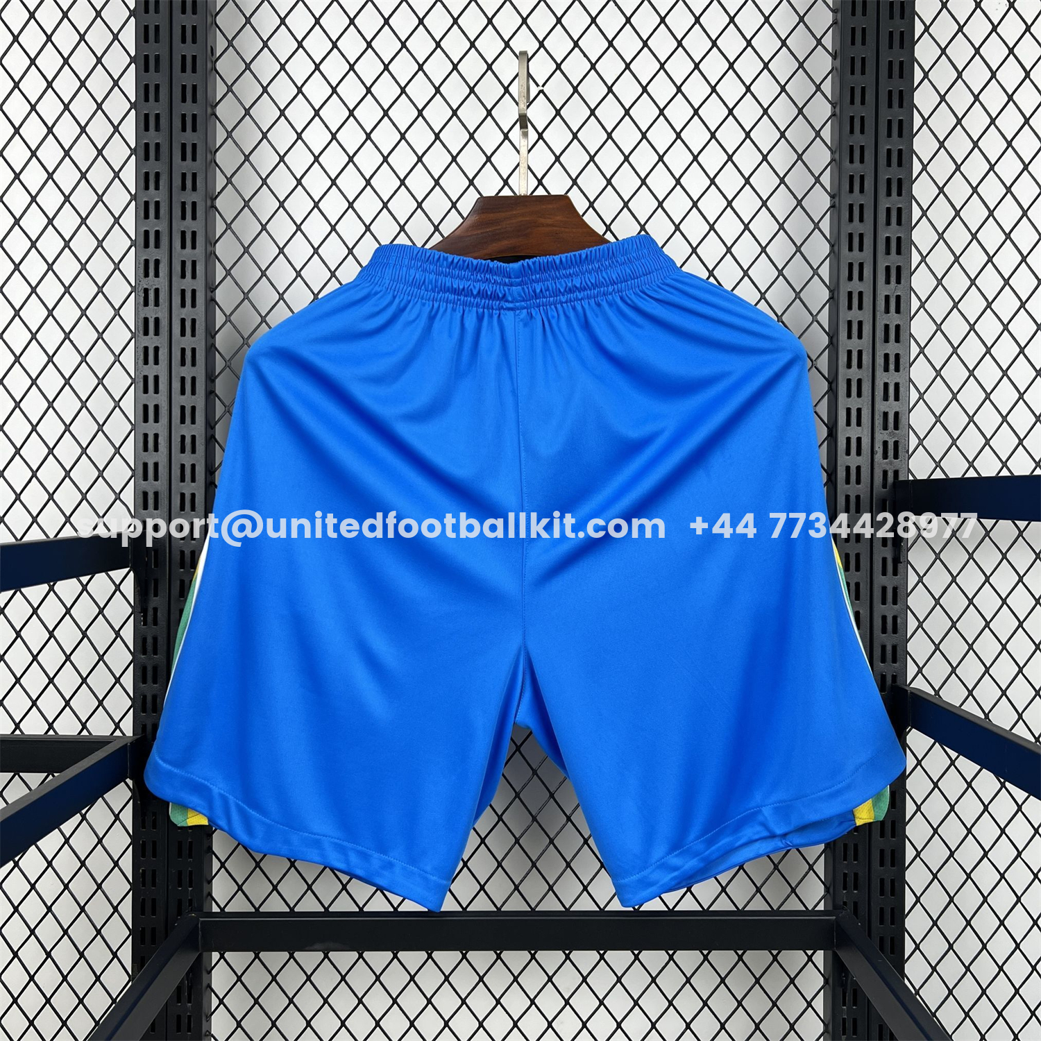 Unitedfootballkit.com | Brazil 2026 Blue Casual Shorts - Fans Version -Customize Name, Number and Patch | Worldwide Shipping