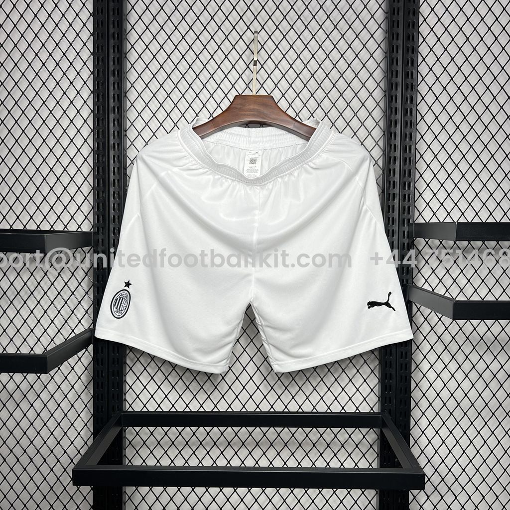 Unitedfootballkit.com | AC Milan 24-25 Away Shorts - Fans Version -Customize Name, Number and Patch | Worldwide Shipping
