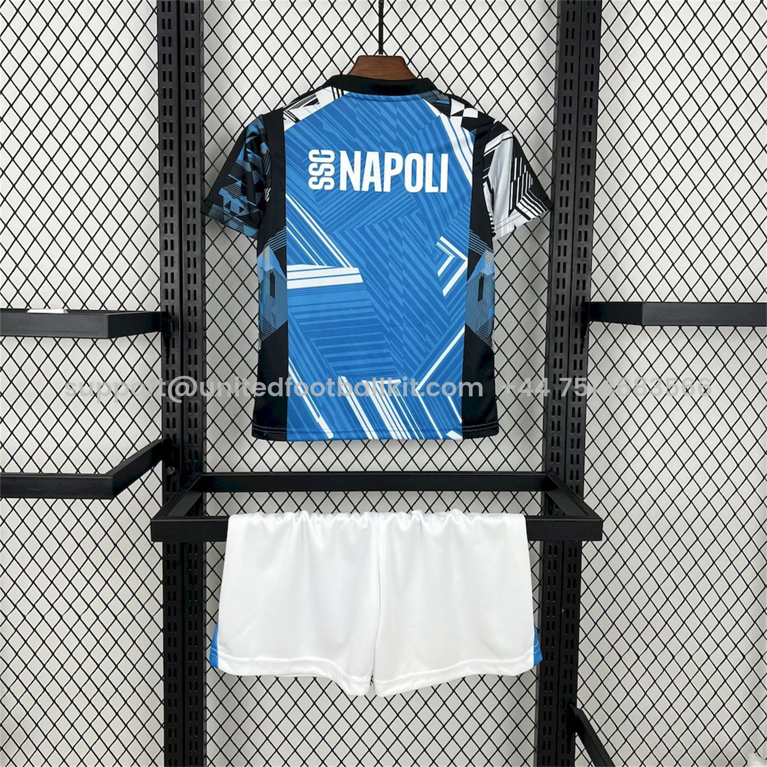 Unitedfootballkit.com | Napoli 24-25 Pre-Match Training Kids Kit -Customize Name, Number and Patch | Worldwide Shipping