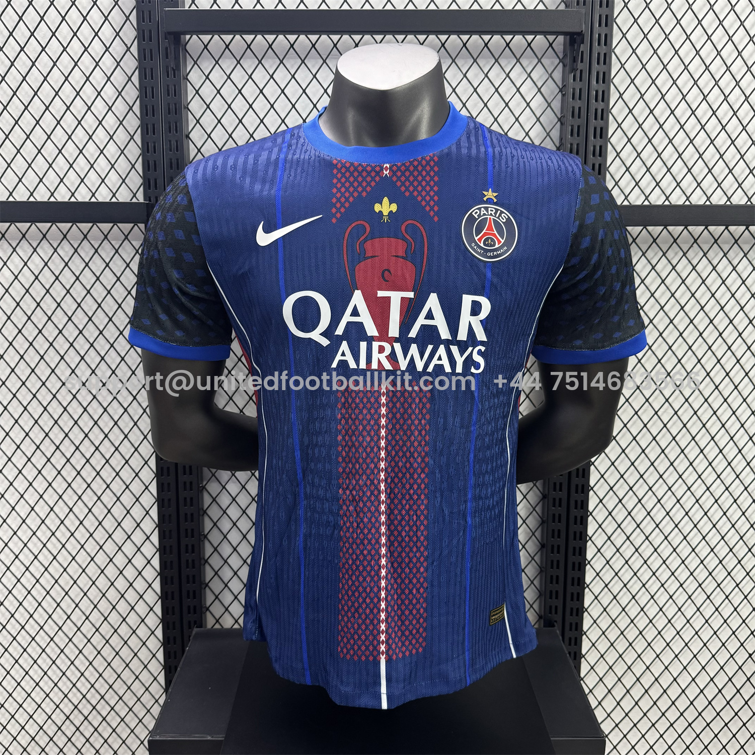 Unitedfootballkit.com | Paris Saint-Germain PSG 25-26 Champion Blue Special Edition Jersey With Star - Player Version -Customize Name, Number and Patch | Worldwide Shipping
