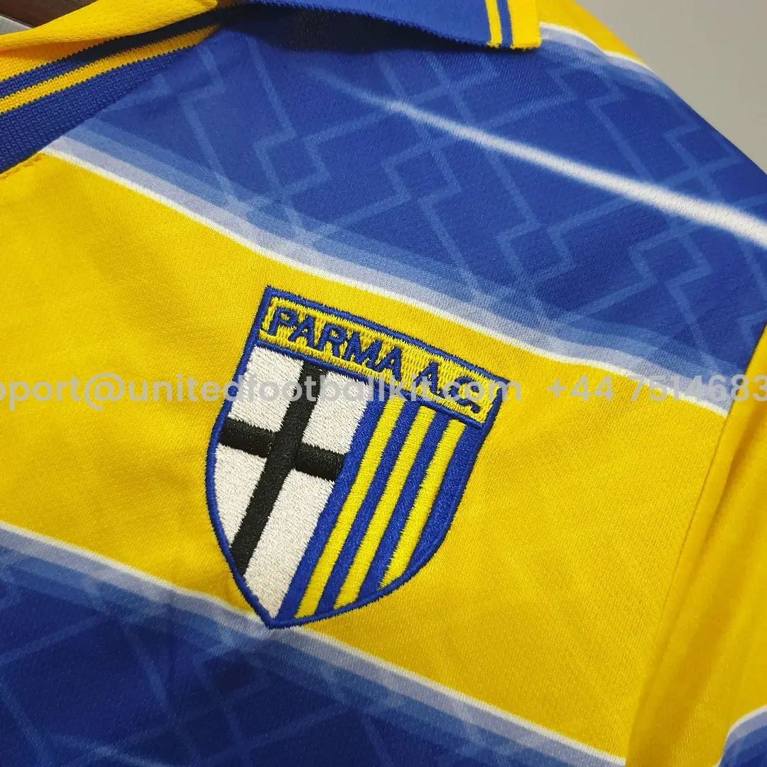 Unitedfootballkit.com | Retro Parma 1998-99 Home Jersey -Customize Name, Number and Patch | Worldwide Shipping