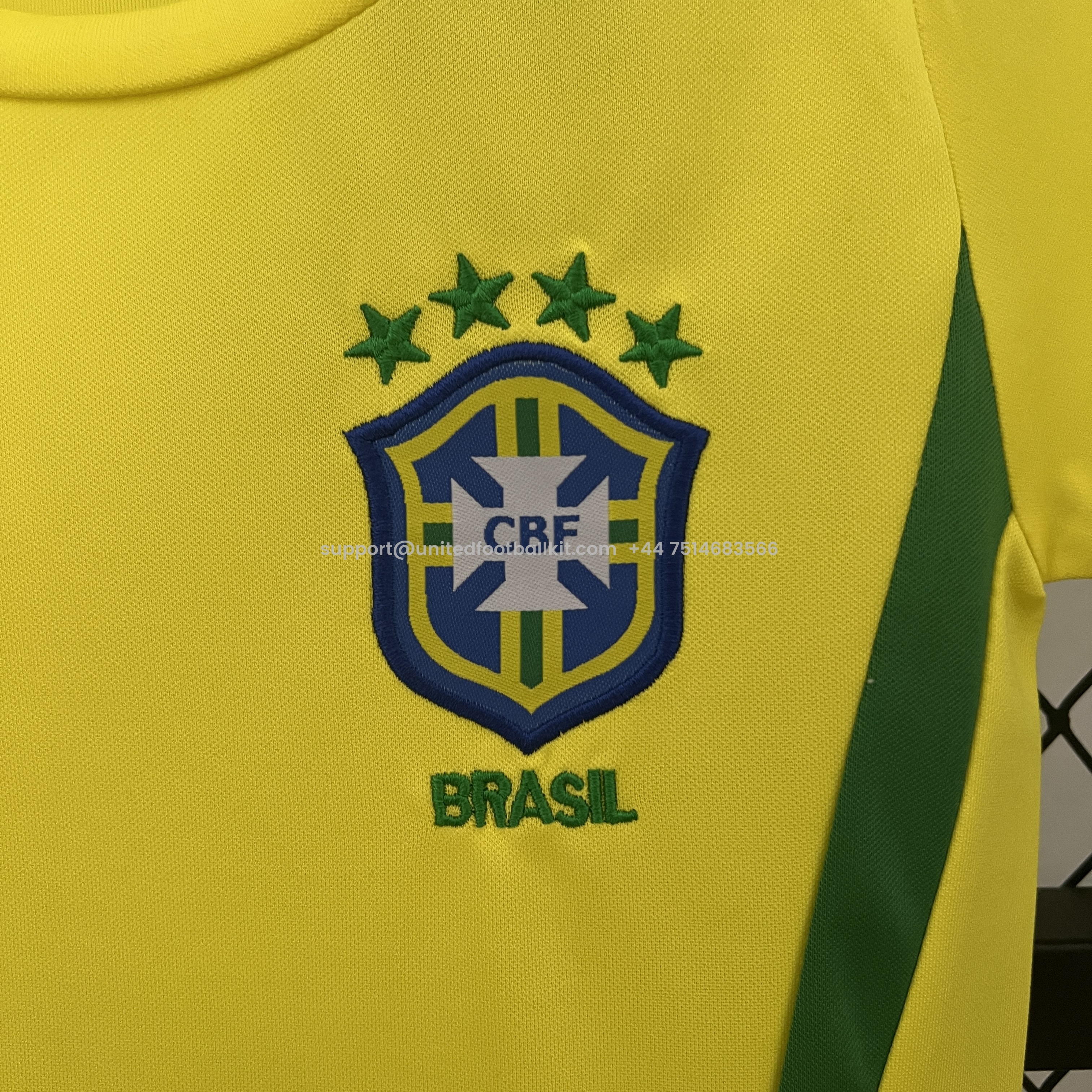 Unitedfootballkit.com | Retro Brazil 2002 Home Stadium Kids Kit -Customize Name, Number and Patch | Worldwide Shipping
