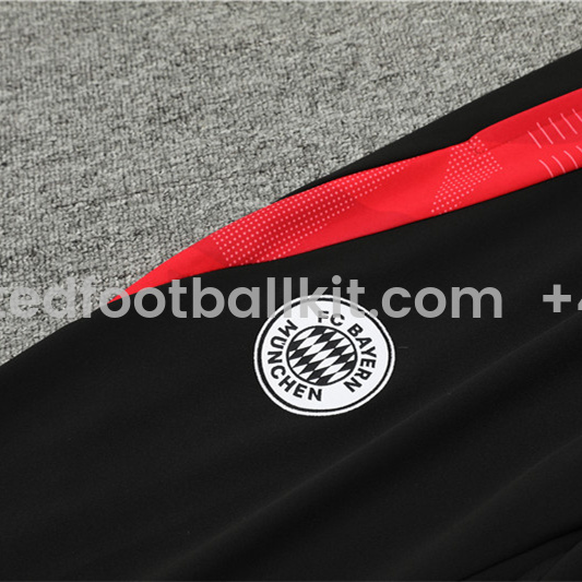 Unitedfootballkit.com | Bayern Munich 24-25 Long Sleeve Training Set - Black -Customize Name, Number and Patch | Worldwide Shipping