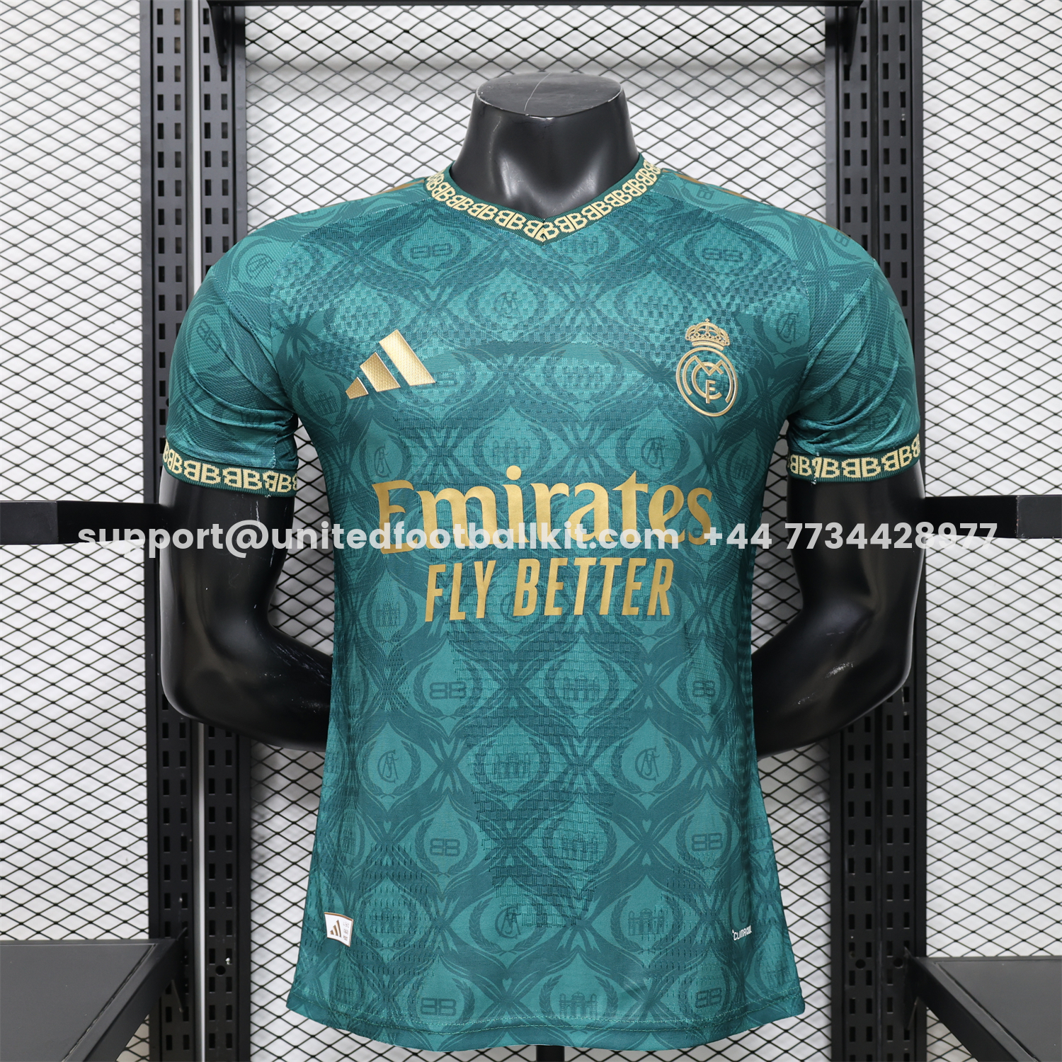 Unitedfootballkit.com | Real Madrid 25-26 Dark Green Logos Special Jersey - Player Version -Customize Name, Number and Patch | Worldwide Shipping