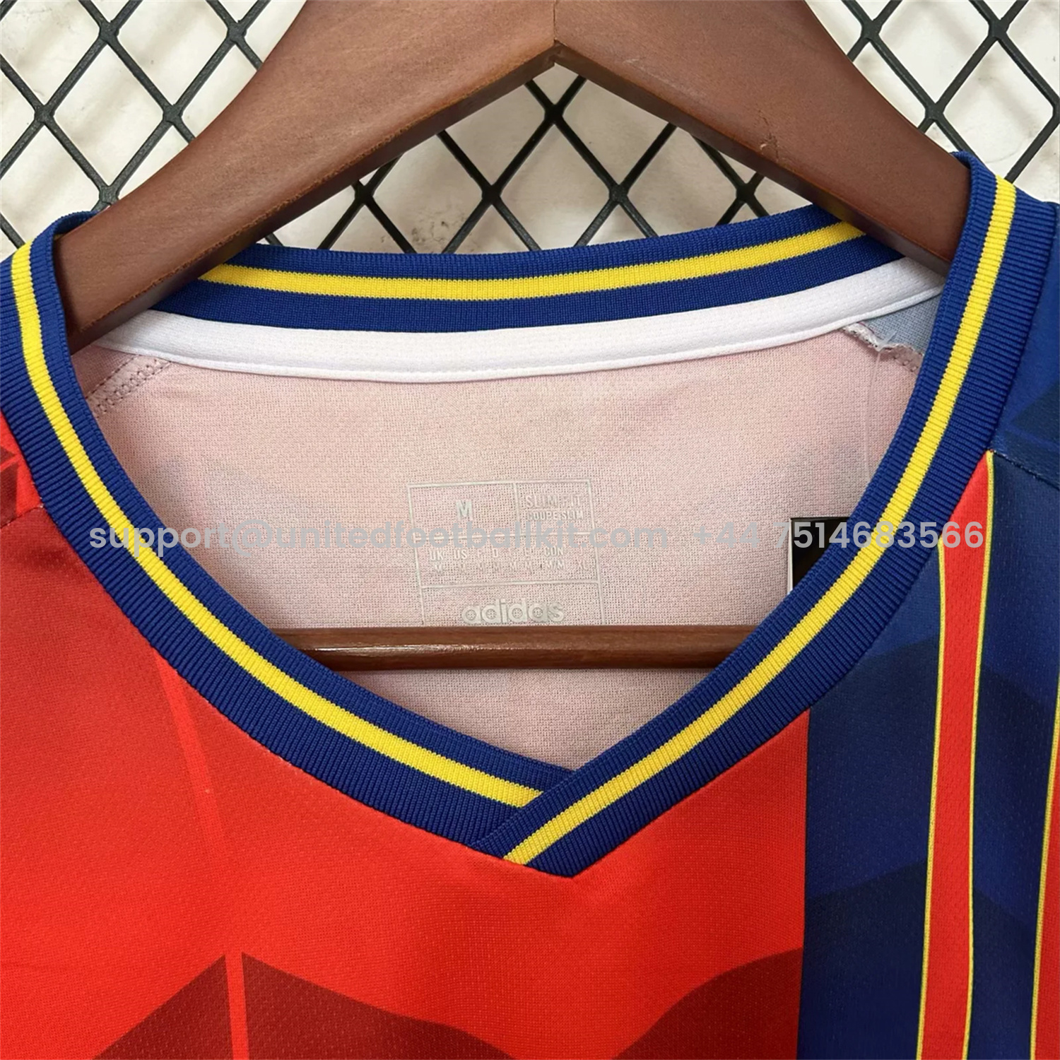 Unitedfootballkit.com | Spain 25-26 Red and Blue Throwback Style Jersey - Fans Version -Customize Name, Number and Patch | Worldwide Shipping