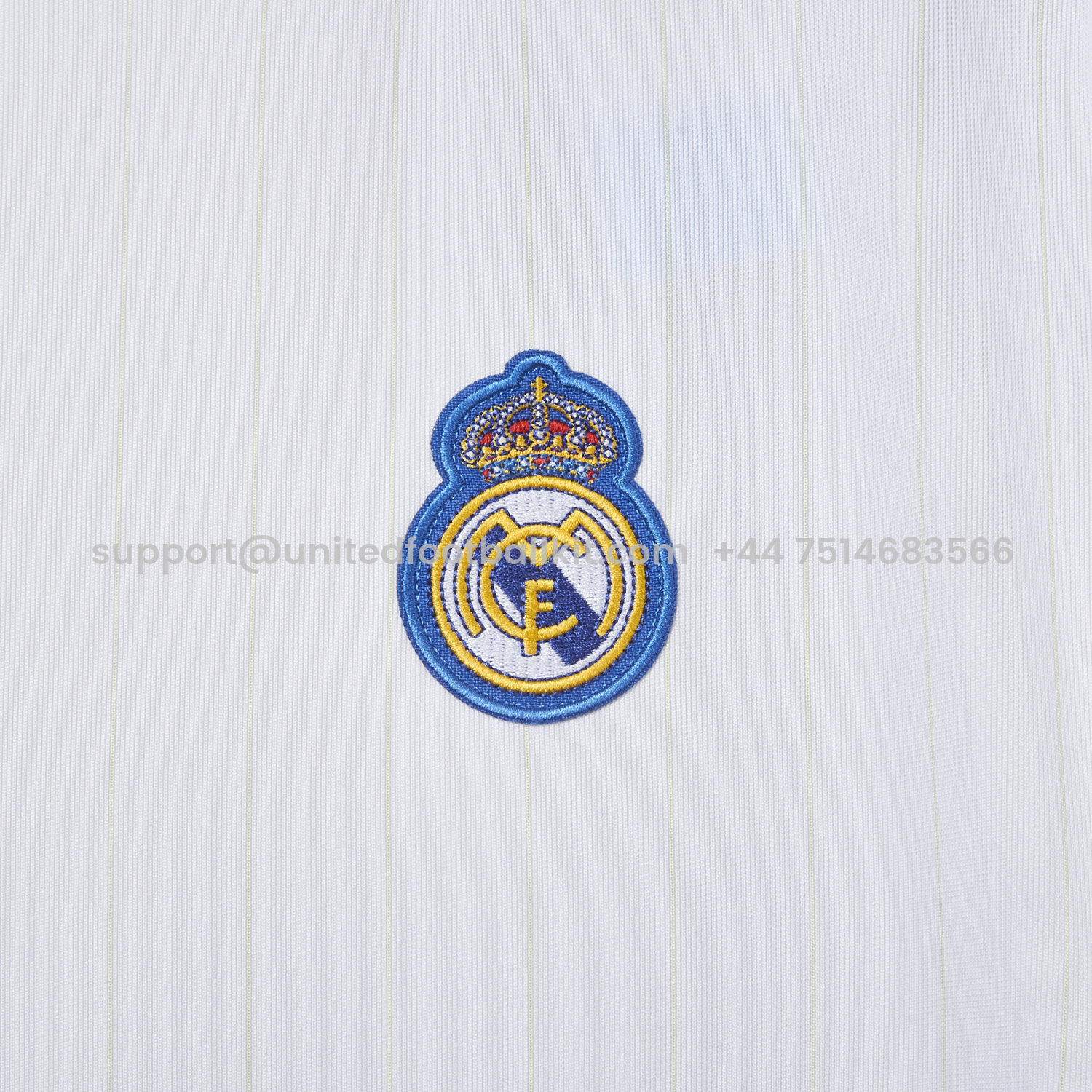Unitedfootballkit.com | Real Madrid 25-26 Trefoil White Travel Jersey - Player Version -Customize Name, Number and Patch | Worldwide Shipping