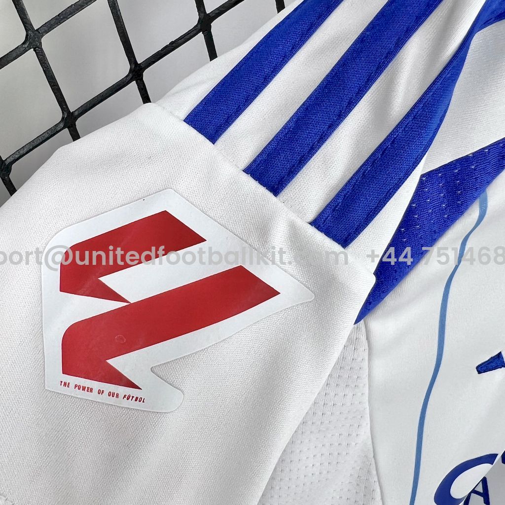 Unitedfootballkit.com | Real Zaragoza 24-25 Home Kids Kit -Customize Name, Number and Patch | Worldwide Shipping