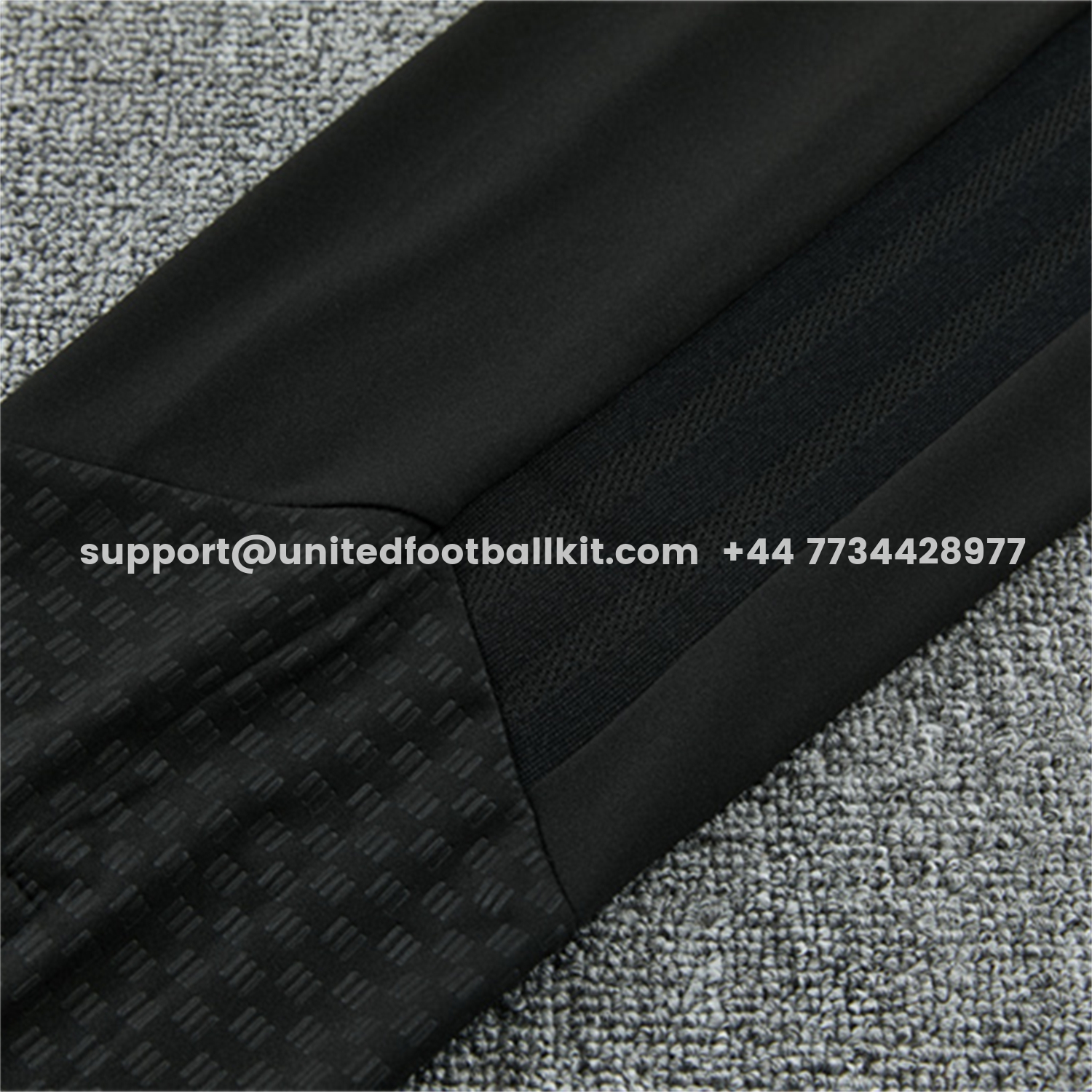 Unitedfootballkit.com | Real Madrid 26-27 Long Sleeves Training Set - Pure Black Top And Pants -Customize Name, Number and Patch | Worldwide Shipping