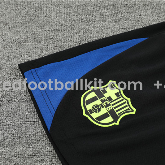 Unitedfootballkit.com | Barcelona 24-25 Short-Sleeve Training Set - Blue and Black -Customize Name, Number and Patch | Worldwide Shipping