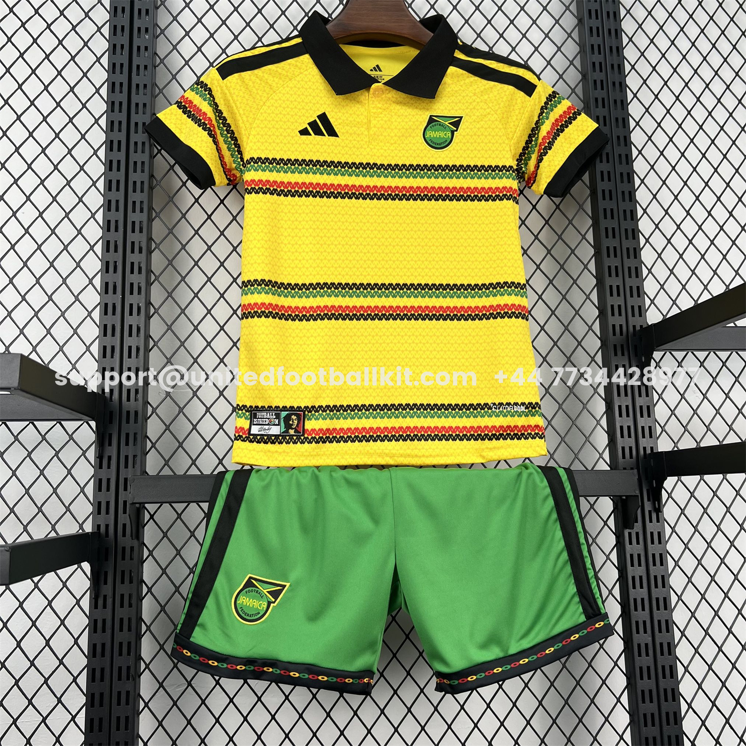 Unitedfootballkit.com | Jamaica 2026 Home Kids Kit -Customize Name, Number and Patch | Worldwide Shipping