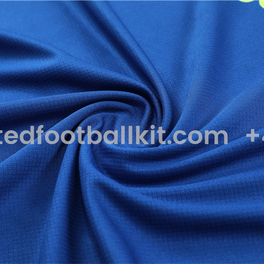 Unitedfootballkit.com | Barcelona 24-25 Short-Sleeve Training Set - Blue and Black -Customize Name, Number and Patch | Worldwide Shipping