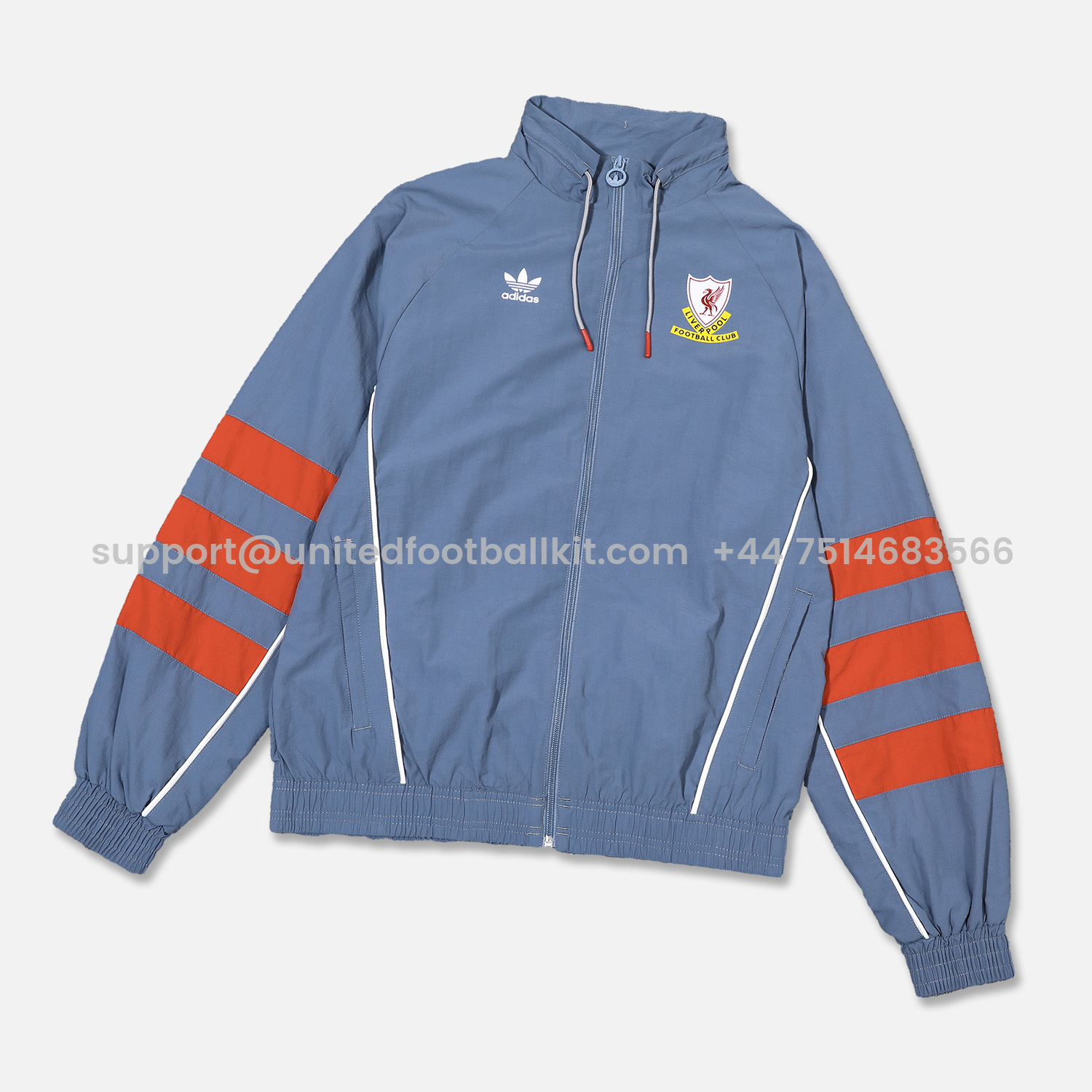 Unitedfootballkit.com | Liver.pool 24-25 Grey Throwback Windbreaker Suit - Jackets & Pants -Customize Name, Number and Patch | Worldwide Shipping