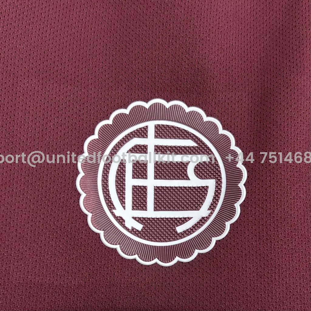 Unitedfootballkit.com | CA Lanús 25-26 Home Unsponsored Jersey - Fans Version -Customize Name, Number and Patch | Worldwide Shipping