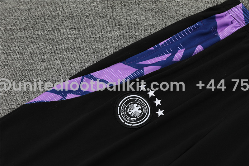 Unitedfootballkit.com | Germany 2024 Long Sleeve Training Set - Purple With Black -Customize Name, Number and Patch | Worldwide Shipping
