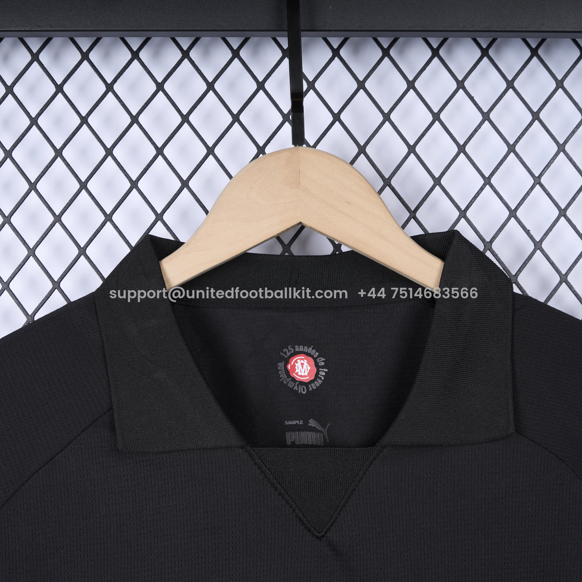 Unitedfootballkit.com | Marseille 24-25 125th Anniversary Black Jersey - Fans Version -Customize Name, Number and Patch | Worldwide Shipping