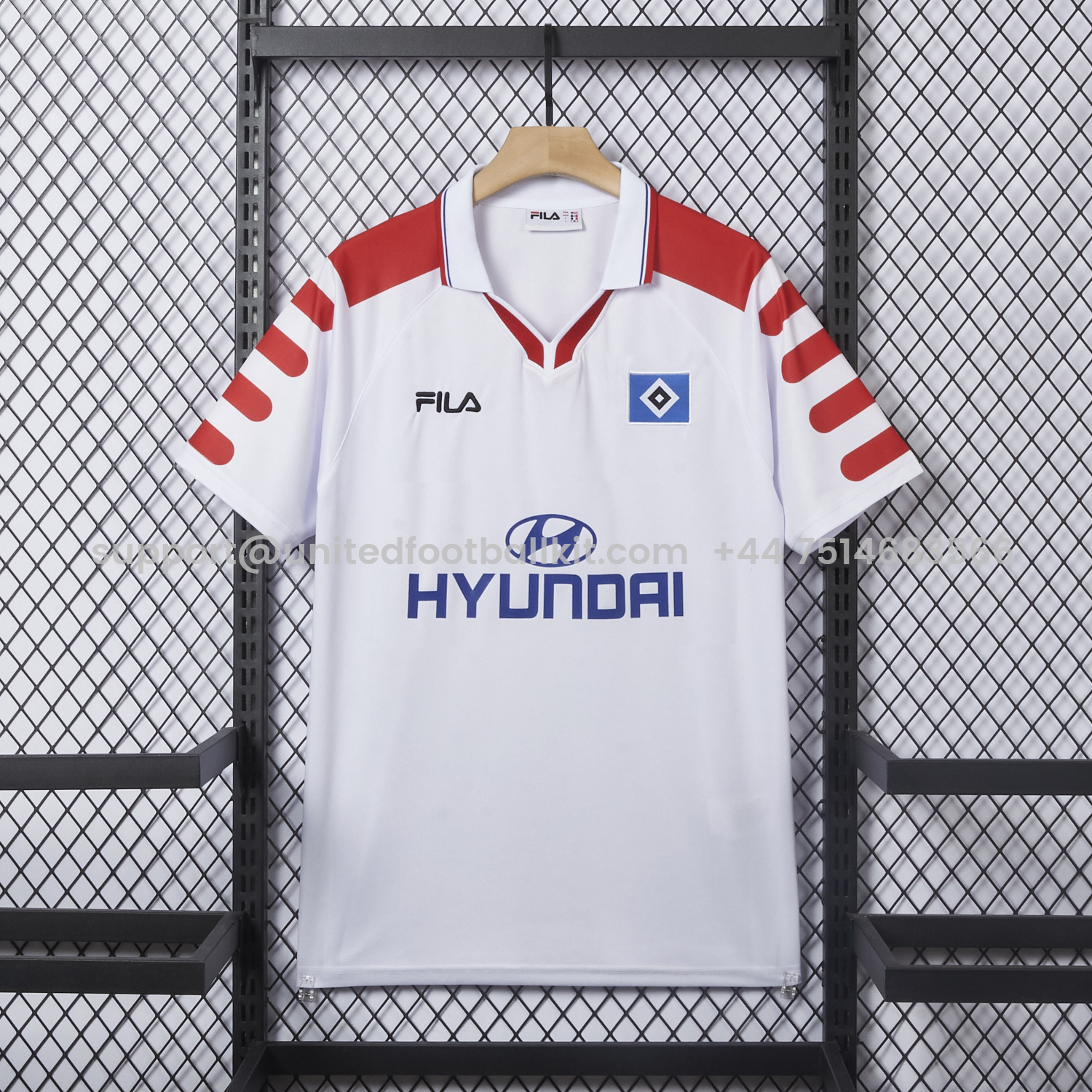 Unitedfootballkit.com | Retro Hamburger SV 1998-99 Home Jersey -Customize Name, Number and Patch | Worldwide Shipping