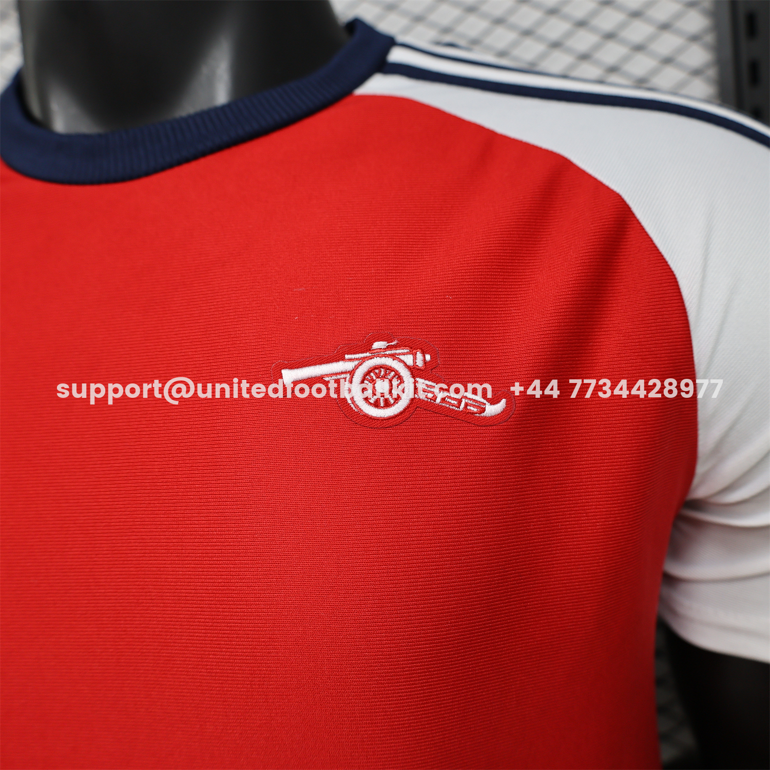 Unitedfootballkit.com | Arsenal 25-26 Red With White Casual Jersey - Player Version -Customize Name, Number and Patch | Worldwide Shipping