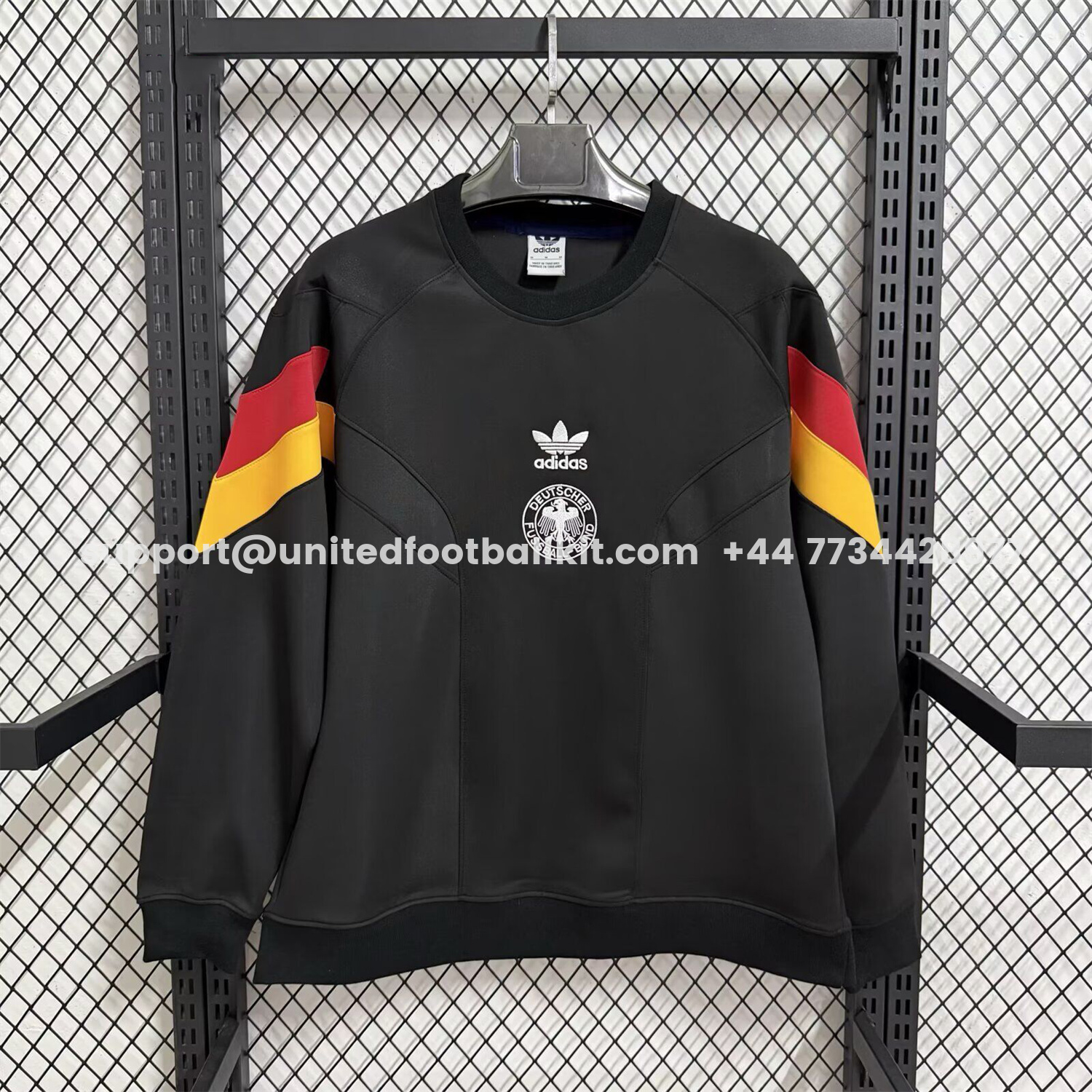 Unitedfootballkit.com | Germany 2026 Retro Style Black Unisex Pullover Hoodie -Customize Name, Number and Patch | Worldwide Shipping