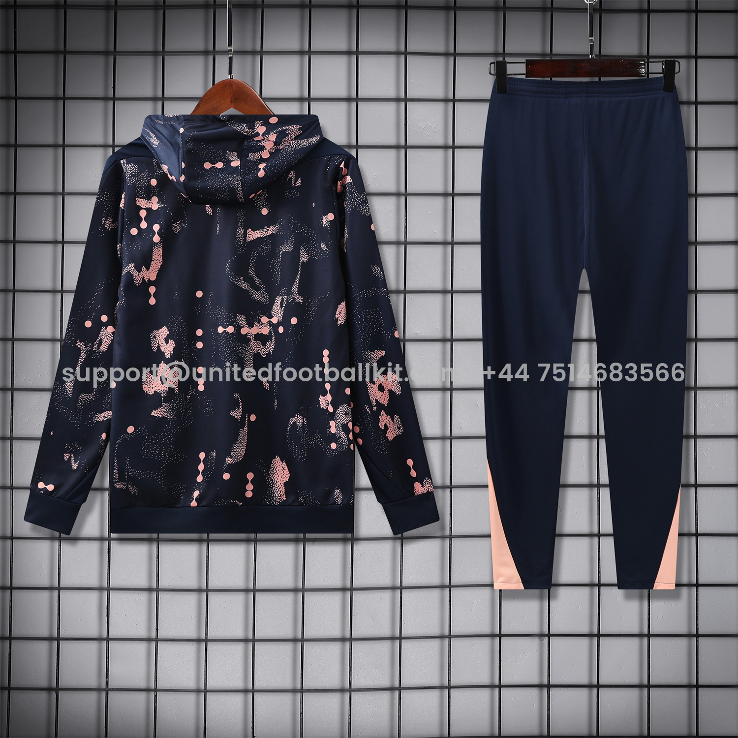 Unitedfootballkit.com | C.H.E.L.S.E.A 25-26 Traning Hoodie Set - Deep Blue With Royal Blue -Customize Name, Number and Patch | Worldwide Shipping