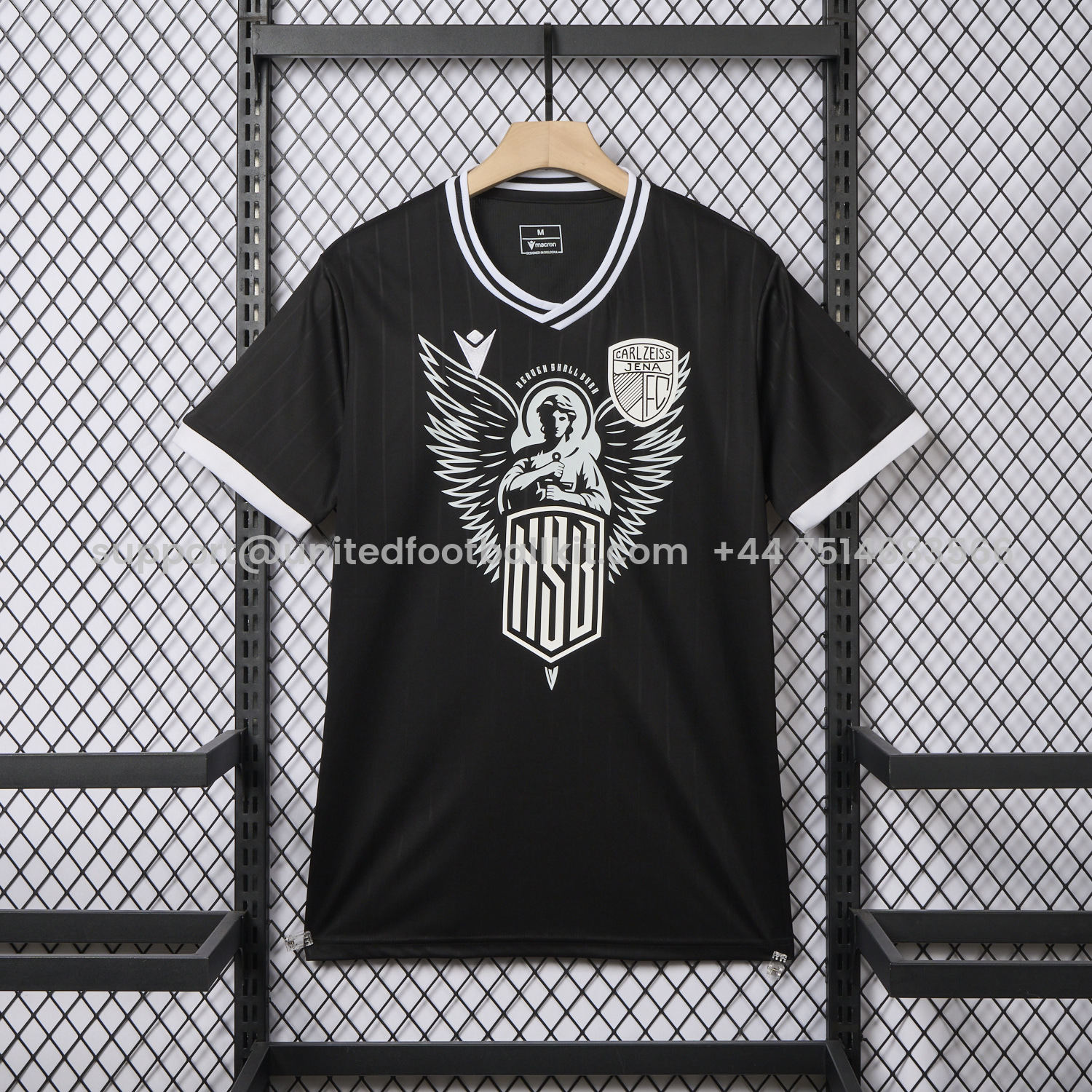 Unitedfootballkit.com | Carl Zeiss Jena 24-25 Black Pre-Match Special Jersey - Fans Version -Customize Name, Number and Patch | Worldwide Shipping