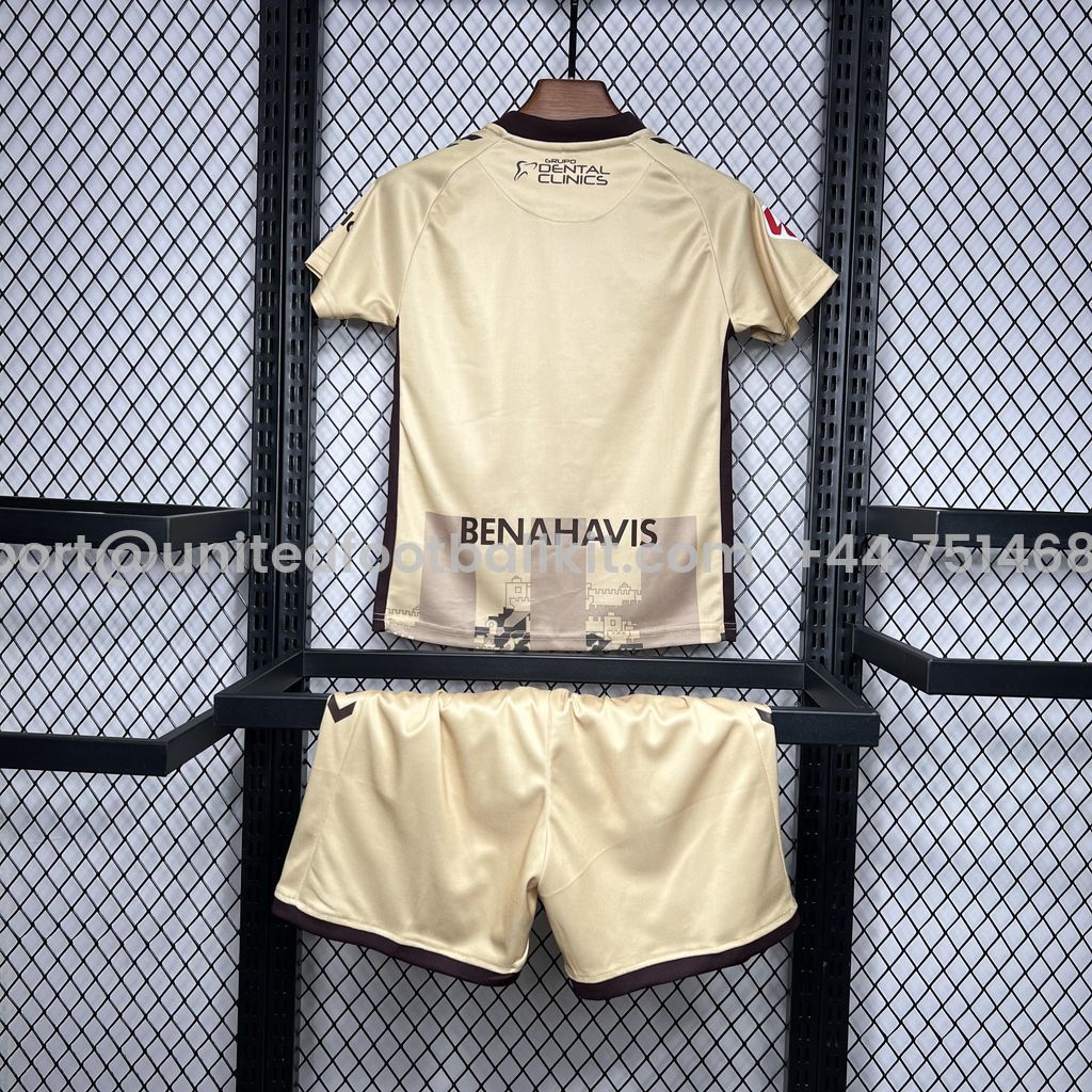 Unitedfootballkit.com | Malaga 24-25 Third Kids Kit -Customize Name, Number and Patch | Worldwide Shipping