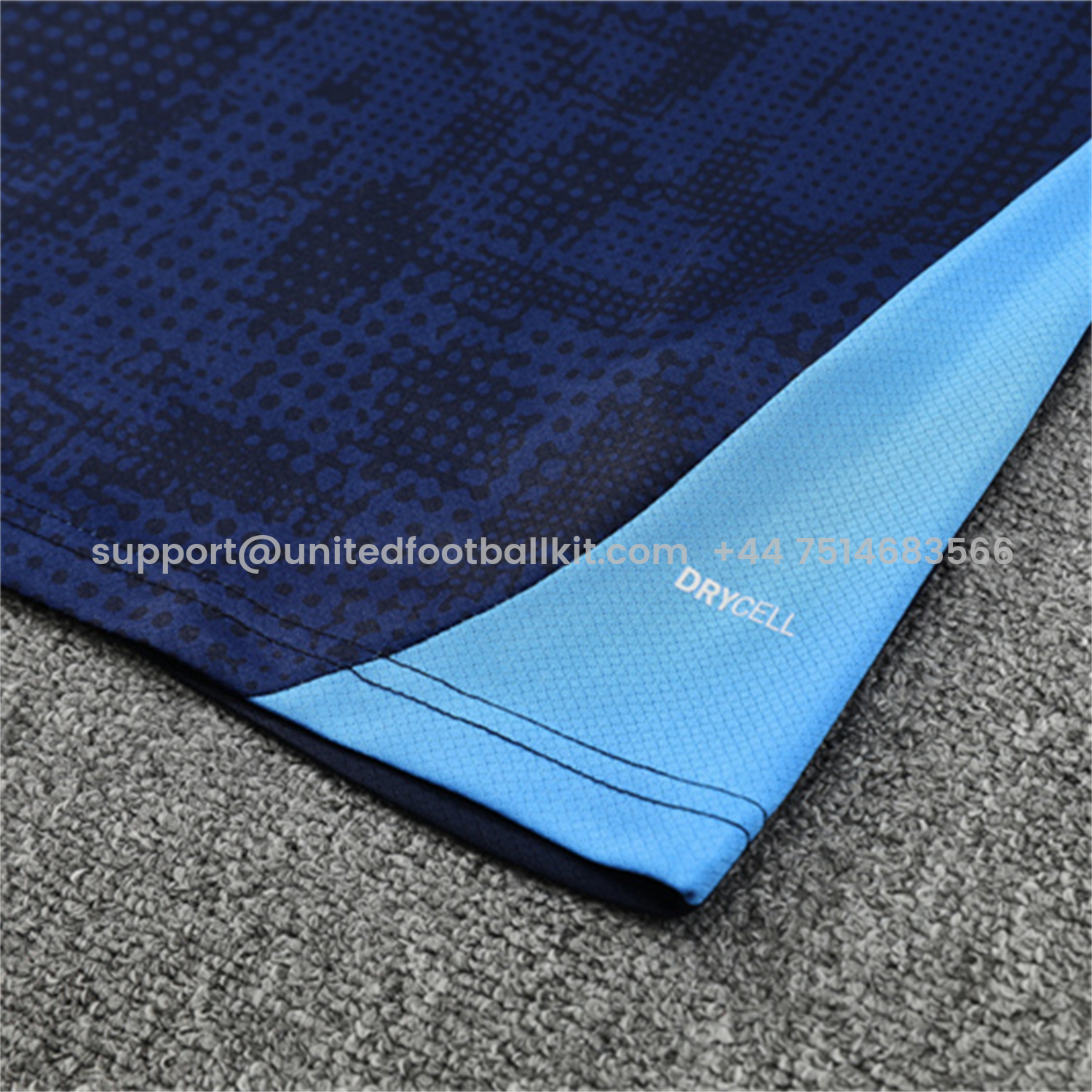 Unitedfootballkit.com | Marseille 25-26 Kids Short-Sleeve Training Set - Royal Blue Top & Royal Blue Shorts -Customize Name, Number and Patch | Worldwide Shipping